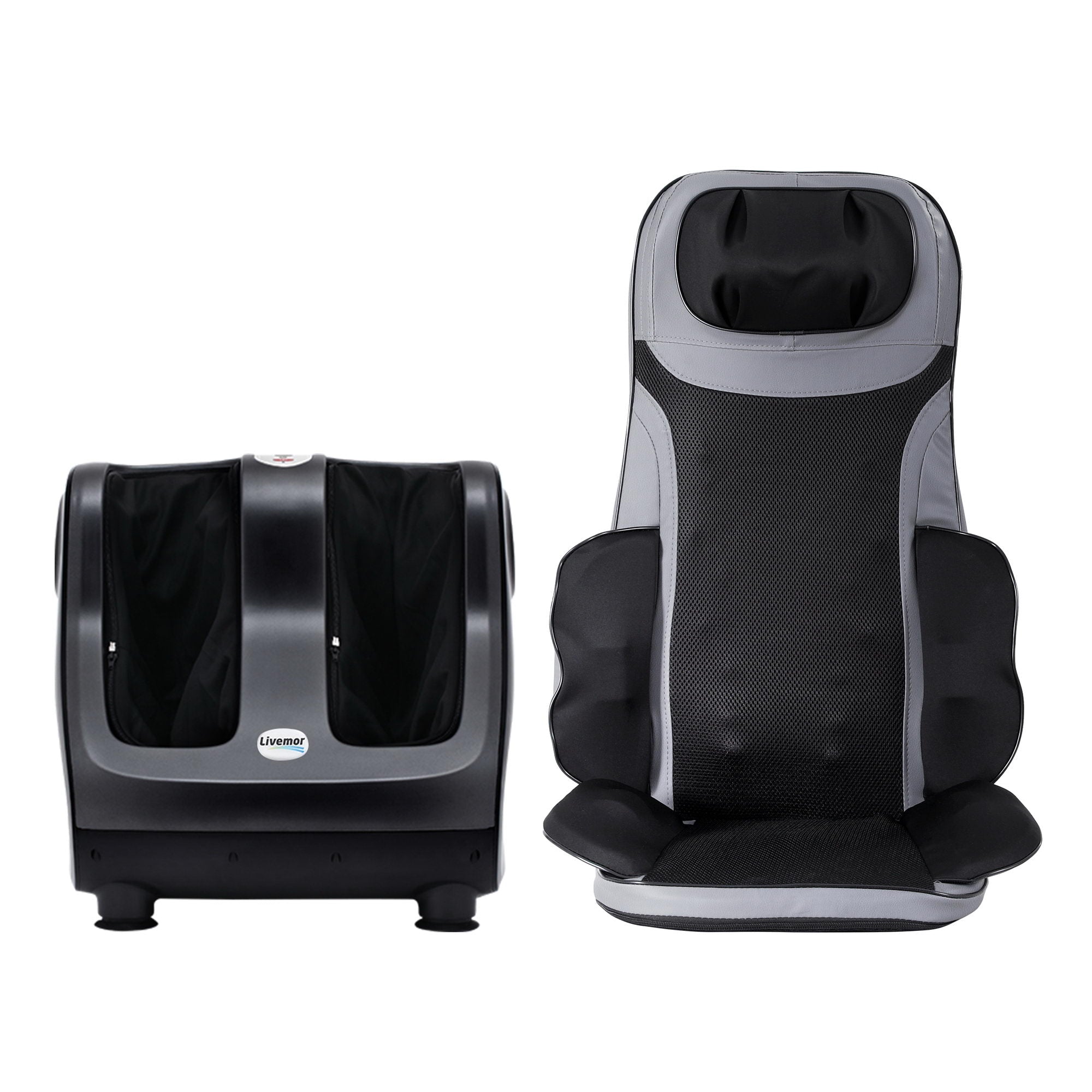 Full Back Massage Seat Cushion Heating With 360° Foot Massagers - Health & Beauty > Massage & Relaxation > Massagers - Rivercity House & Home Co. (ABN 18 642 972 209) - Affordable Modern Furniture Australia