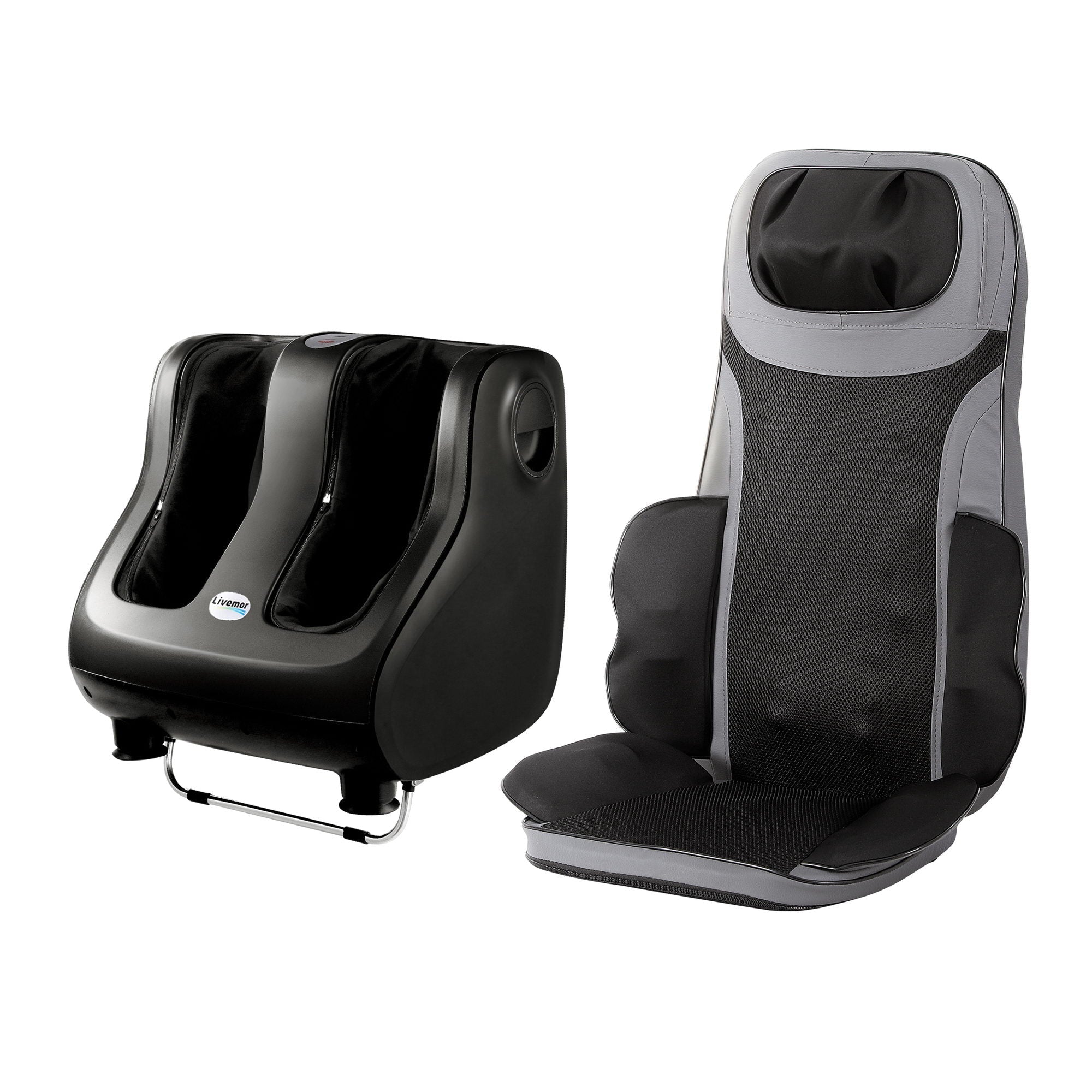Full Back Massage Seat Cushion Heating With 360° Foot Massagers - Health & Beauty > Massage & Relaxation > Massagers - Rivercity House & Home Co. (ABN 18 642 972 209) - Affordable Modern Furniture Australia
