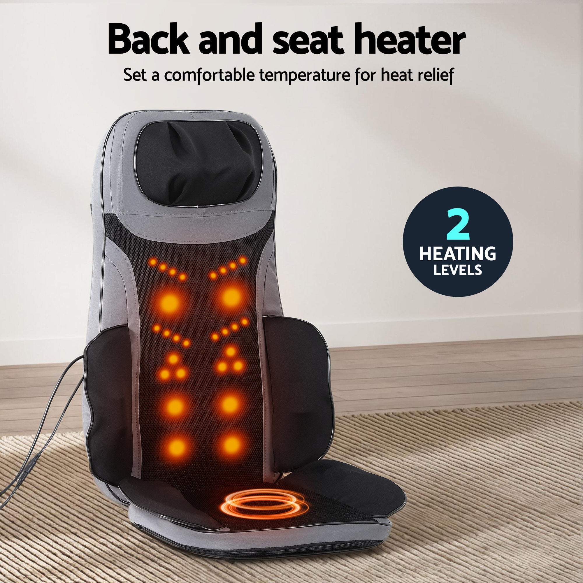 Full Back Massage Seat Cushion Heating With Kneading Foot Massagers - Health & Beauty > Massage & Relaxation > Massagers - Rivercity House & Home Co. (ABN 18 642 972 209) - Affordable Modern Furniture Australia