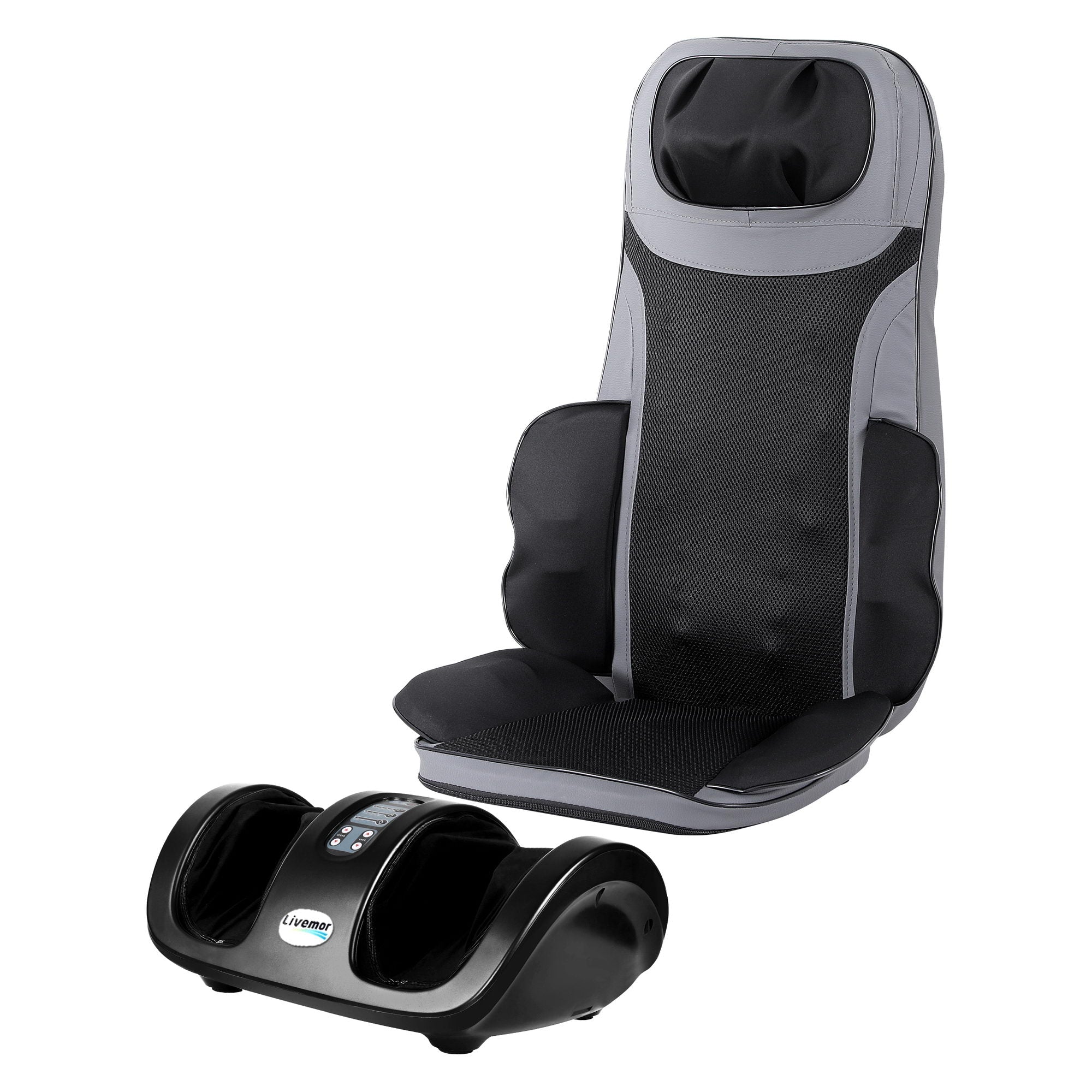 Full Back Massage Seat Cushion Heating With Kneading Foot Massagers - Health & Beauty > Massage & Relaxation > Massagers - Rivercity House & Home Co. (ABN 18 642 972 209) - Affordable Modern Furniture Australia