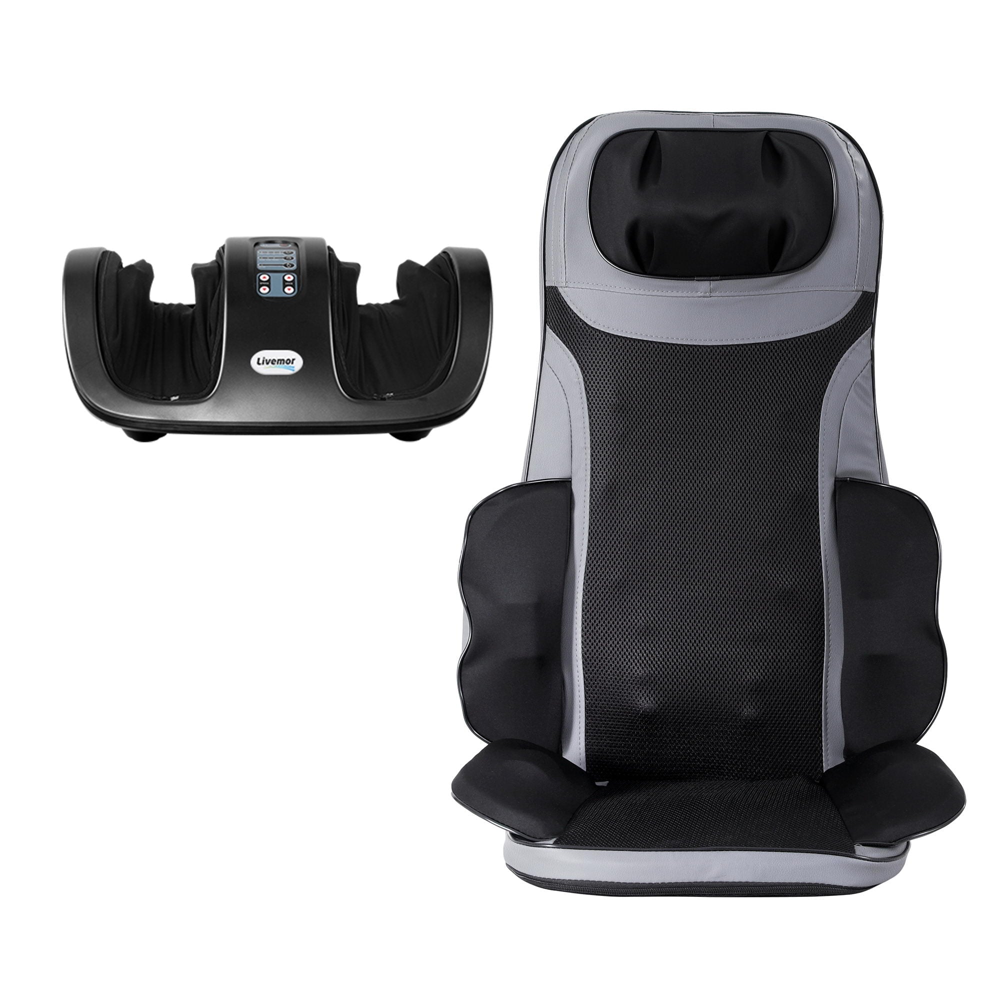 Full Back Massage Seat Cushion Heating With Kneading Foot Massagers - Health & Beauty > Massage & Relaxation > Massagers - Rivercity House & Home Co. (ABN 18 642 972 209) - Affordable Modern Furniture Australia