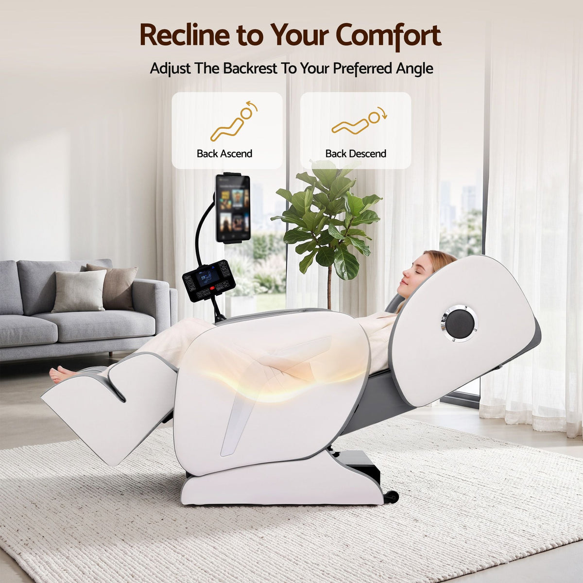 Full Body Massage Chair VEGA with Foot Roller, Waist & Calf Heat, Recliner, Airbags Compression - Black - Furniture > Bar Stools & Chairs > Massage Chairs - Rivercity House & Home Co. (ABN 18 642 972 209) - Affordable Modern Furniture Australia