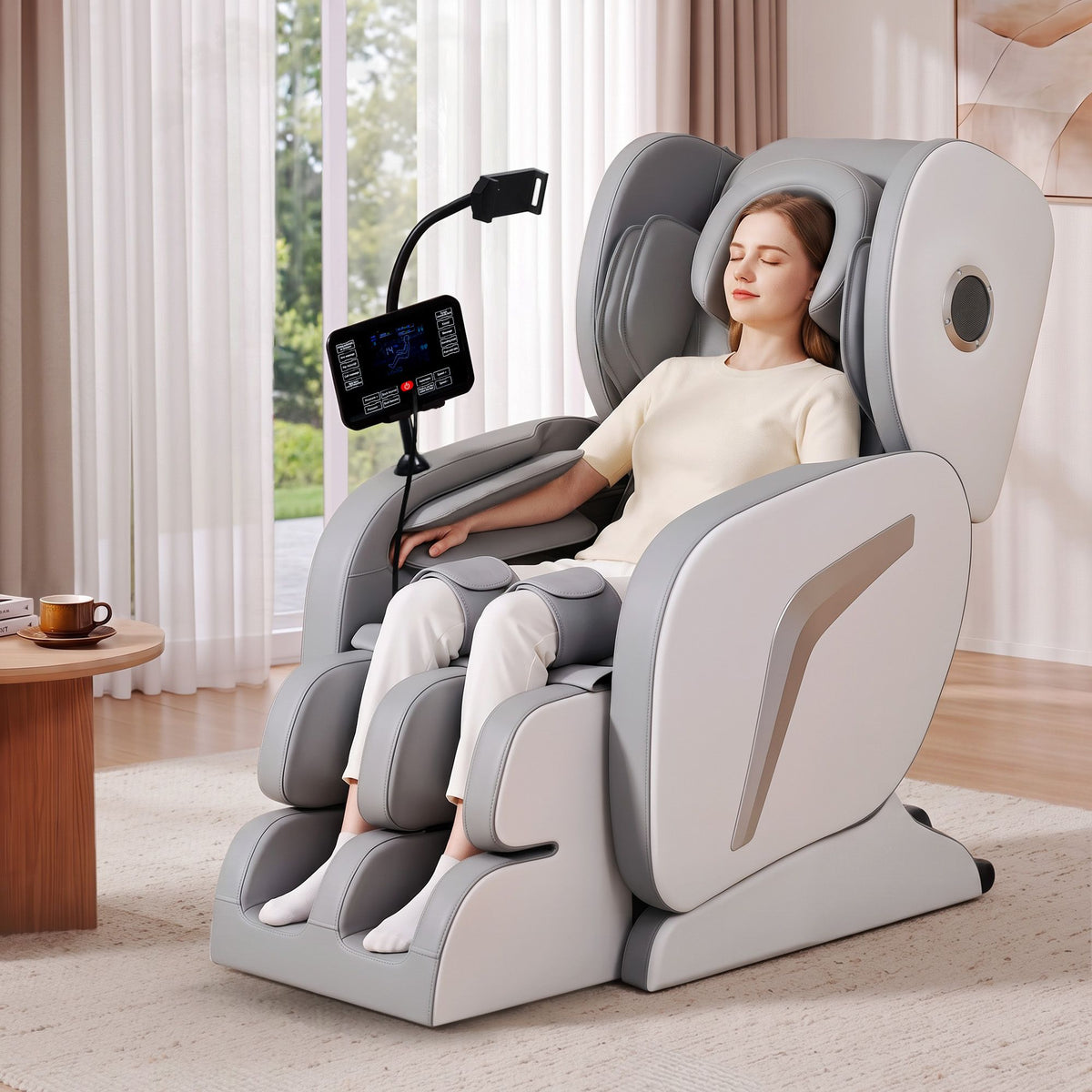 Full Body Massage Chair VEGA with Foot Roller, Waist & Calf Heat, Recliner, Airbags Compression - Black - Furniture > Bar Stools & Chairs > Massage Chairs - Rivercity House & Home Co. (ABN 18 642 972 209) - Affordable Modern Furniture Australia
