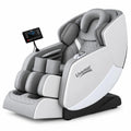 Full Body Massage Chair with Zero Gravity, Airbags, Dual-Zone Waist & Calf Heat, 5 Auto Programs, 15cm Leg Extension, Voice Control, Bluetooth Speakers - Grey