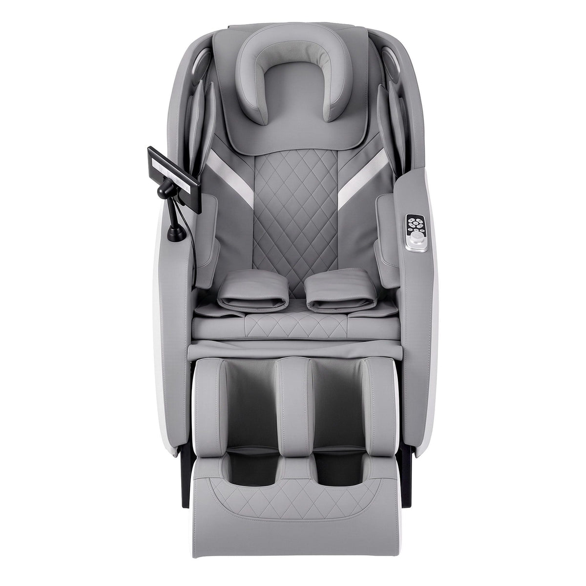Full Body Massage Chair with Zero Gravity, Airbags, Dual-Zone Waist & Calf Heat, 5 Auto Programs, 15cm Leg Extension, Voice Control, Bluetooth Speakers - Grey - Furniture > Bar Stools & Chairs > Massage Chairs - Rivercity House & Home Co. (ABN 18 642 972 209) - Affordable Modern Furniture Australia