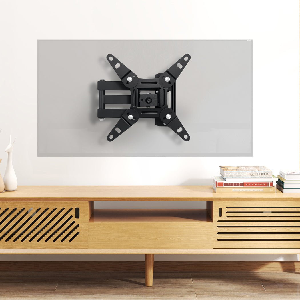 Full Motion Swivel Tilt TV Wall Mount Bracket 13" - 42" - Black - Rivercity House & Home Co. (ABN 18 642 972 209) - Affordable Modern Furniture Australia