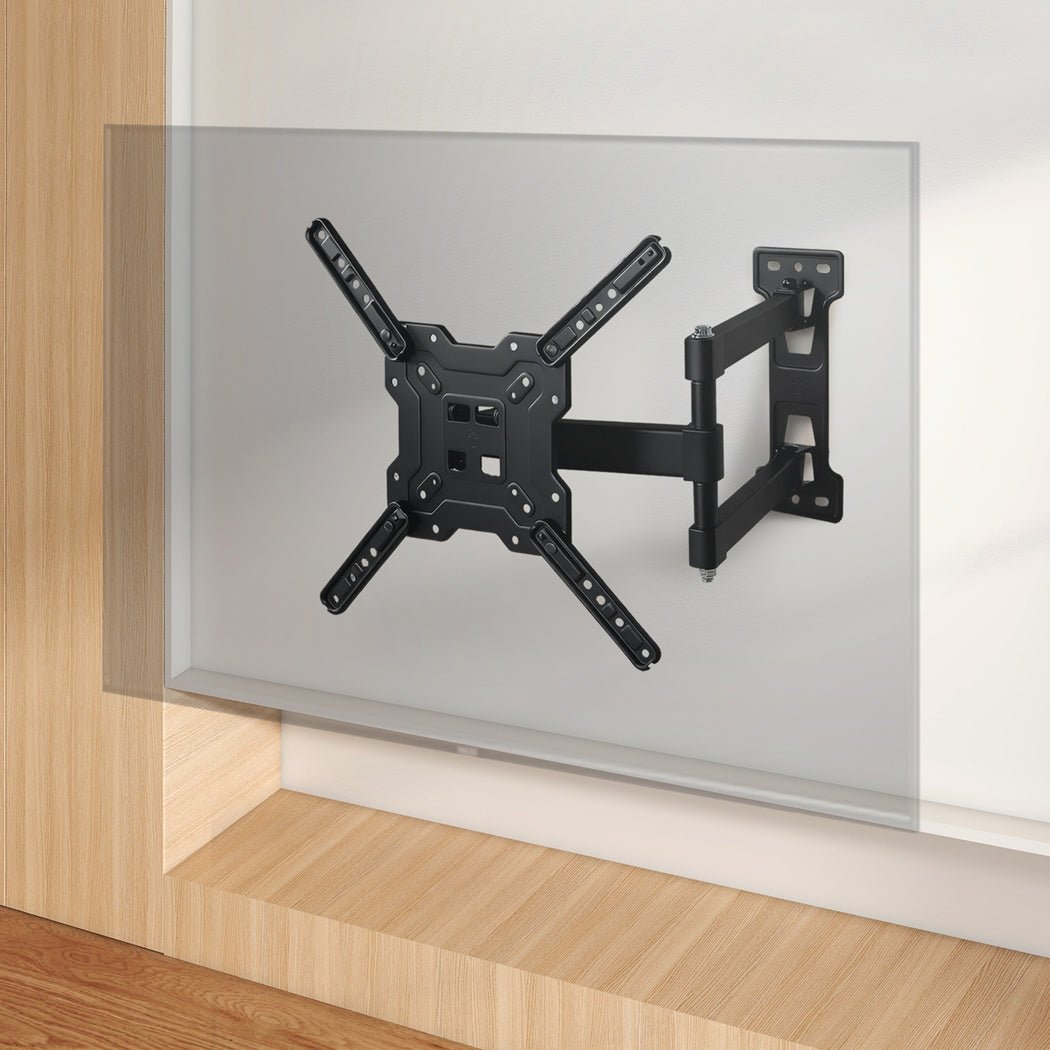Full Motion Swivel Tilt TV Wall Mount Bracket 22 - 55 Inch VESA 100x100 - 400x400 - Black - Rivercity House & Home Co. (ABN 18 642 972 209) - Affordable Modern Furniture Australia