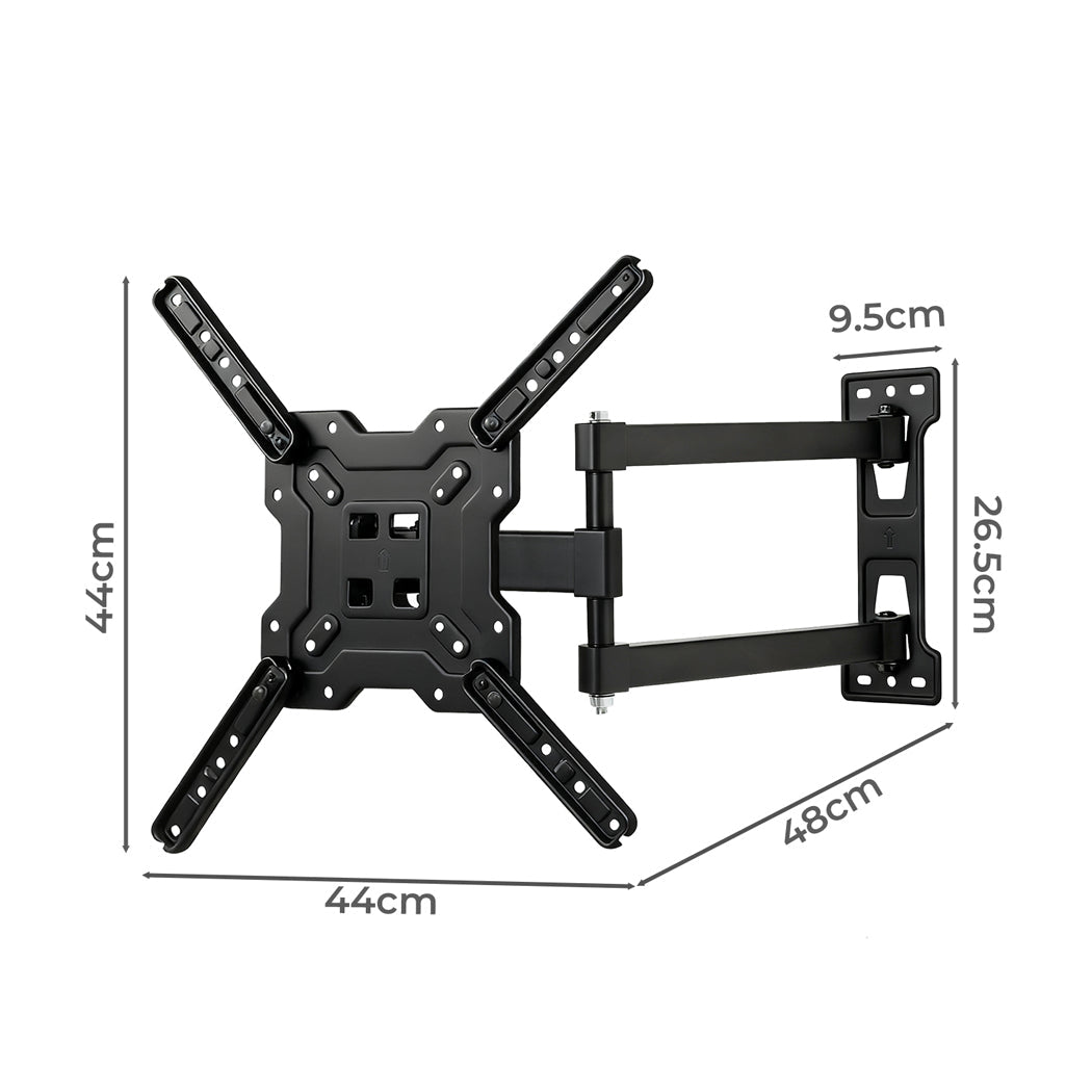 Full Motion Swivel Tilt TV Wall Mount Bracket 22 - 55 Inch VESA 100x100 - 400x400 - Black - Rivercity House & Home Co. (ABN 18 642 972 209) - Affordable Modern Furniture Australia
