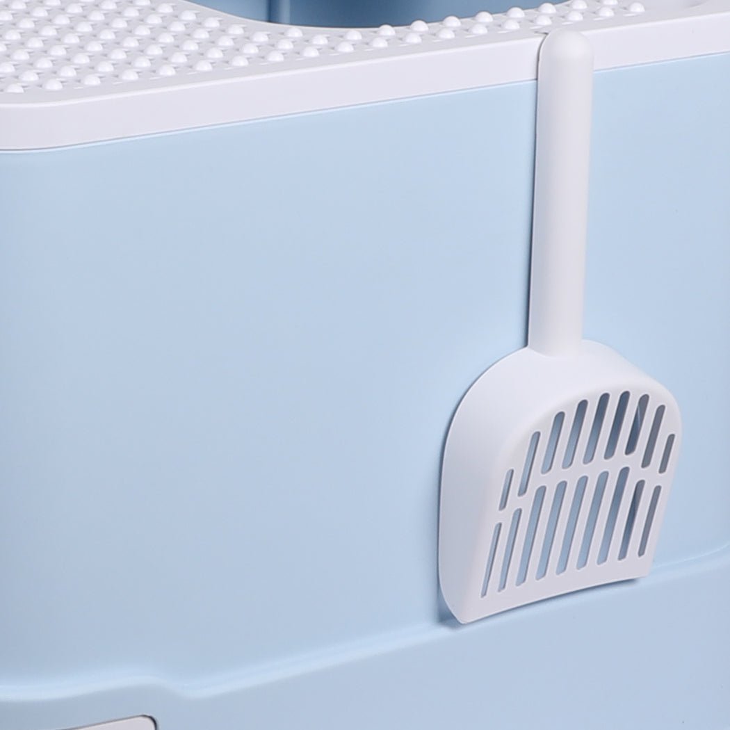 Fully Enclosed Cat Litter Box with Double Door and Ventilation - Blue - Rivercity House & Home Co. (ABN 18 642 972 209) - Affordable Modern Furniture Australia