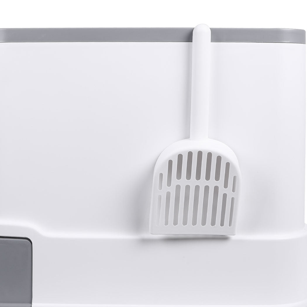Fully Enclosed Cat Litter Box with Double Door and Ventilation - Grey - Rivercity House & Home Co. (ABN 18 642 972 209) - Affordable Modern Furniture Australia