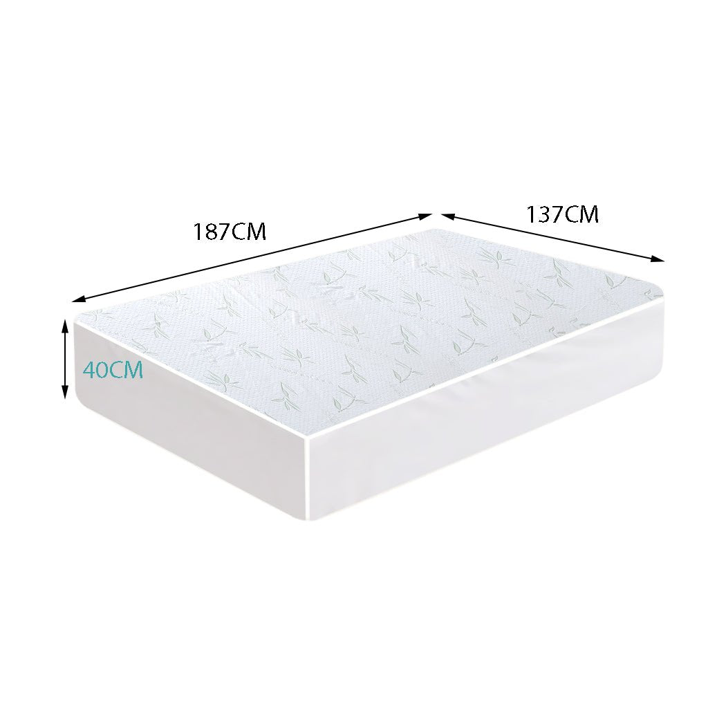 Fully Fitted Waterproof Breathable Double Mattress Protector - White - Rivercity House & Home Co. (ABN 18 642 972 209) - Affordable Modern Furniture Australia