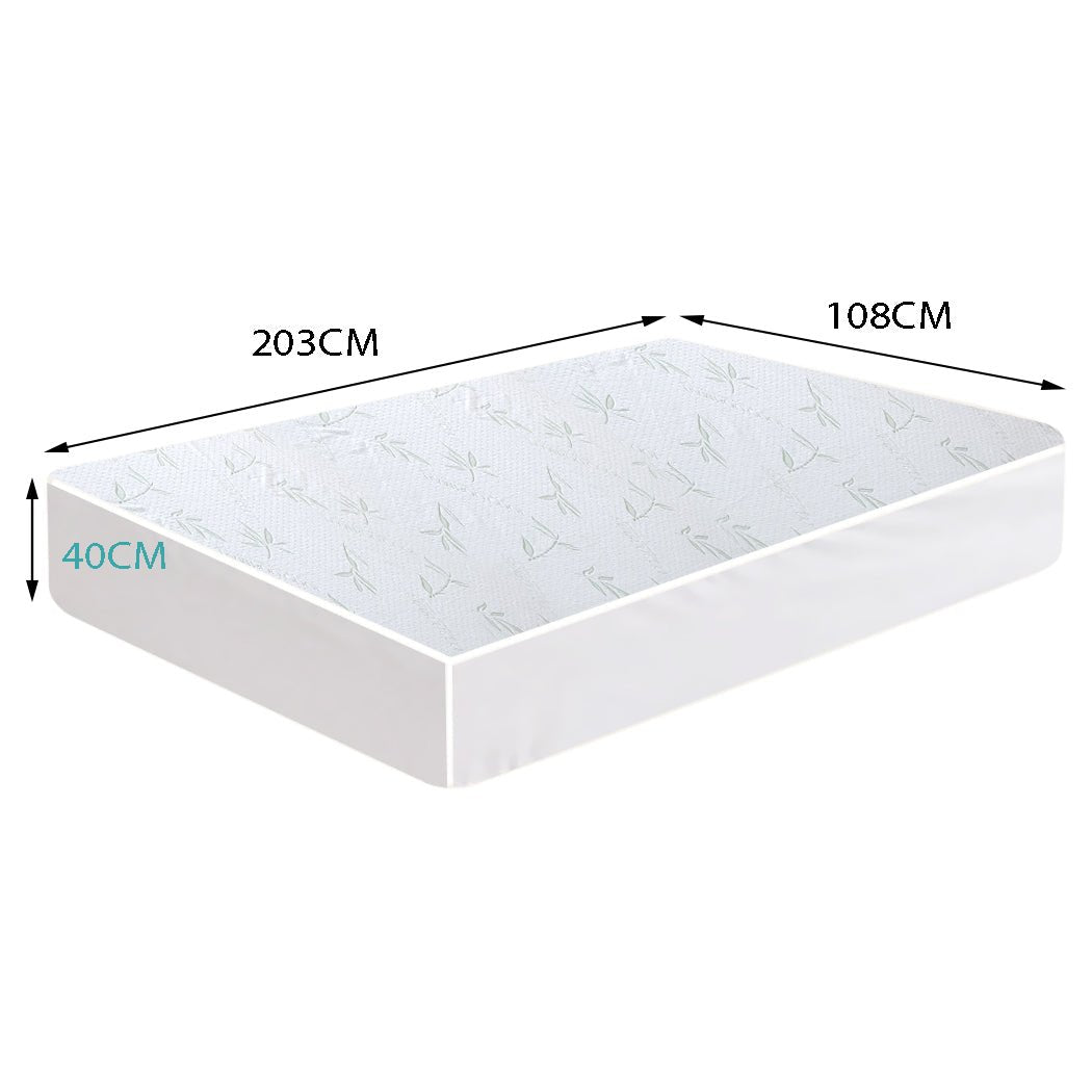 Fully Fitted Waterproof Breathable Mattress Protector King Single - White - Rivercity House & Home Co. (ABN 18 642 972 209) - Affordable Modern Furniture Australia
