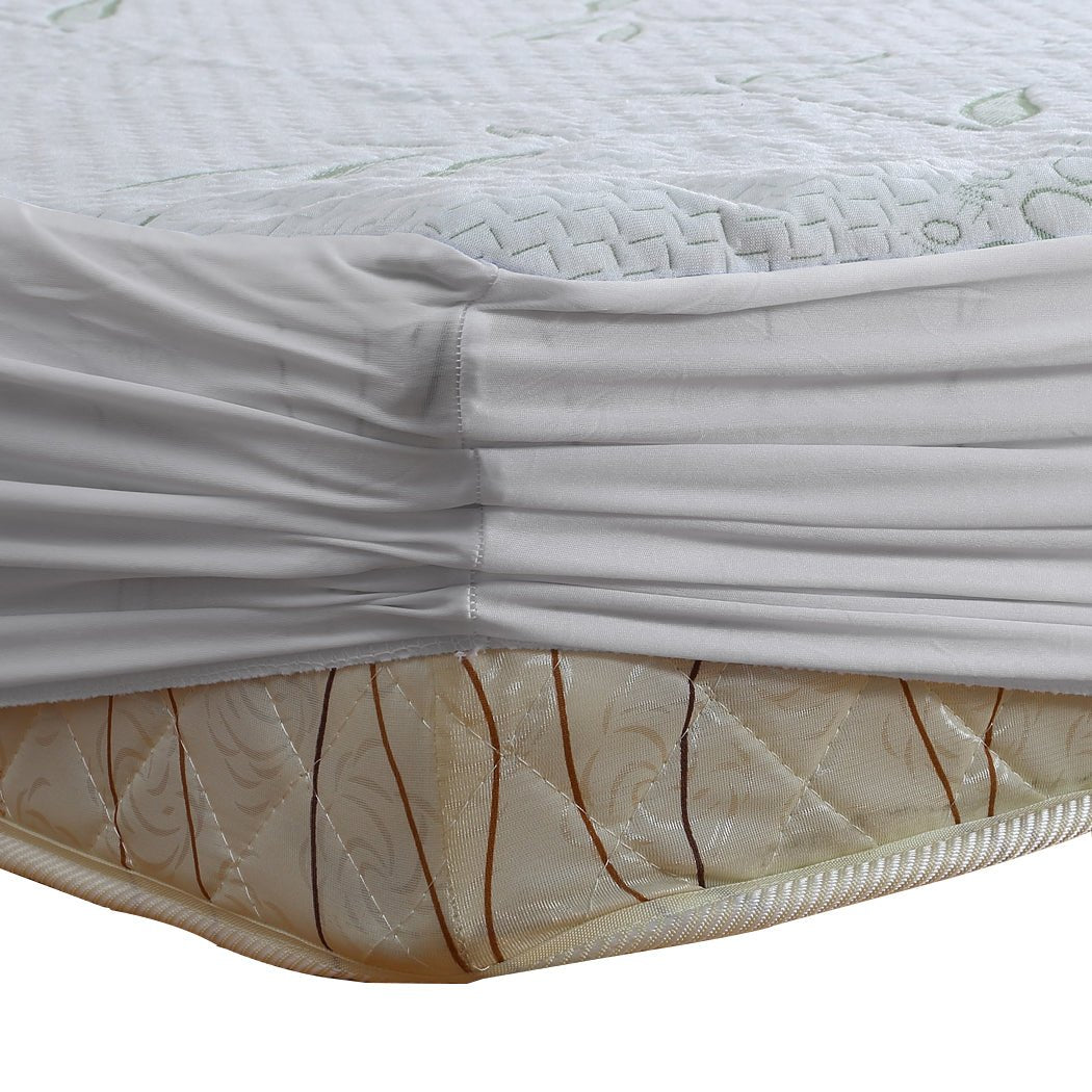 Fully Fitted Waterproof Breathable Mattress Protector King Single - White - Rivercity House & Home Co. (ABN 18 642 972 209) - Affordable Modern Furniture Australia