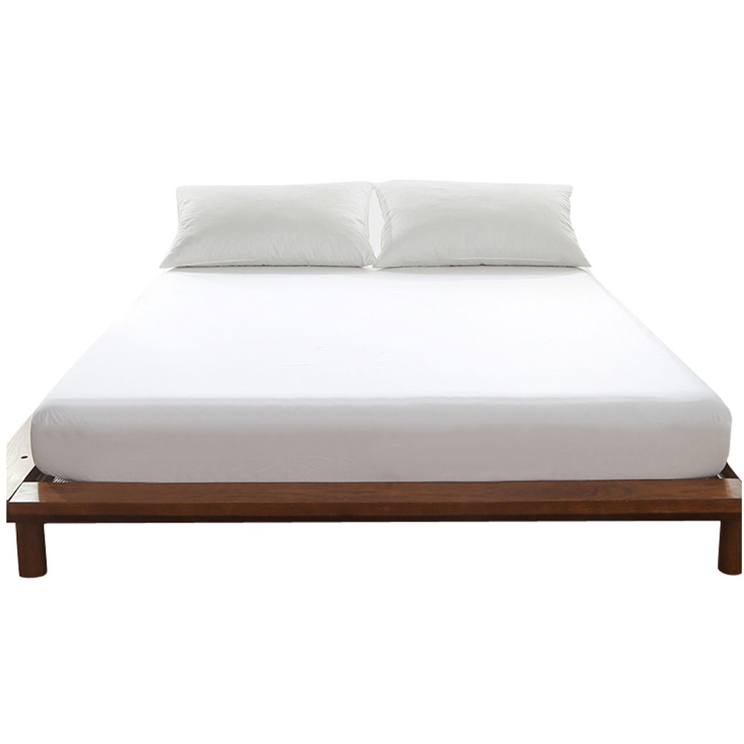 Fully Fitted Waterproof Terry Cotton Mattress Protector Large - White - Rivercity House & Home Co. (ABN 18 642 972 209) - Affordable Modern Furniture Australia