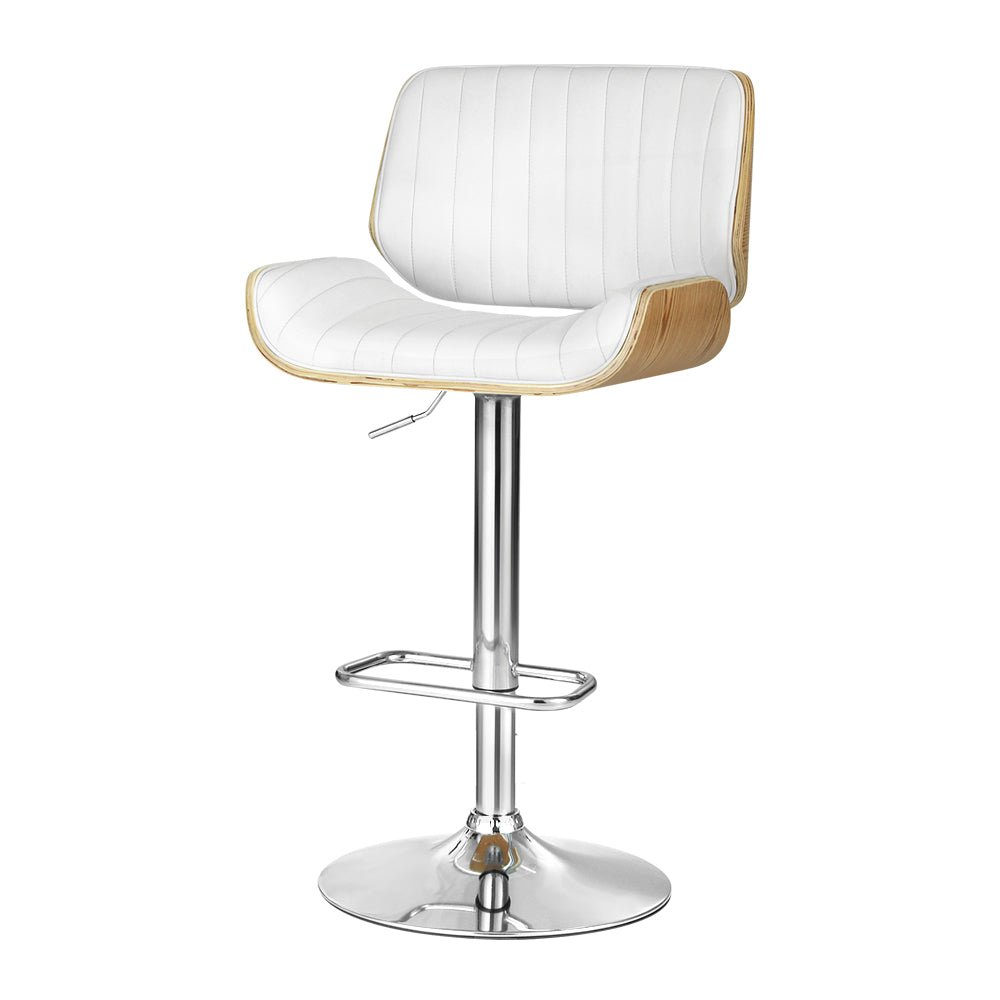 Galina Swivel Bentwood Bar Stool - White - Furniture > Bar Stools & Chairs - Rivercity House & Home Co. (ABN 18 642 972 209) - Affordable Modern Furniture Australia