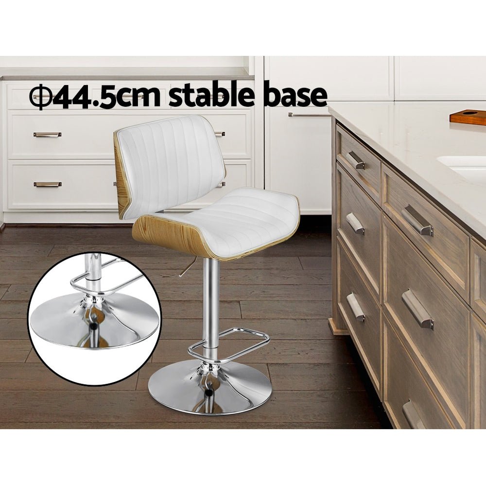 Galina Swivel Bentwood Bar Stool - White - Furniture > Bar Stools & Chairs - Rivercity House & Home Co. (ABN 18 642 972 209) - Affordable Modern Furniture Australia