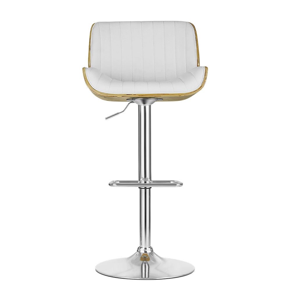 Galina Swivel Bentwood Bar Stool - White - Furniture > Bar Stools & Chairs - Rivercity House & Home Co. (ABN 18 642 972 209) - Affordable Modern Furniture Australia
