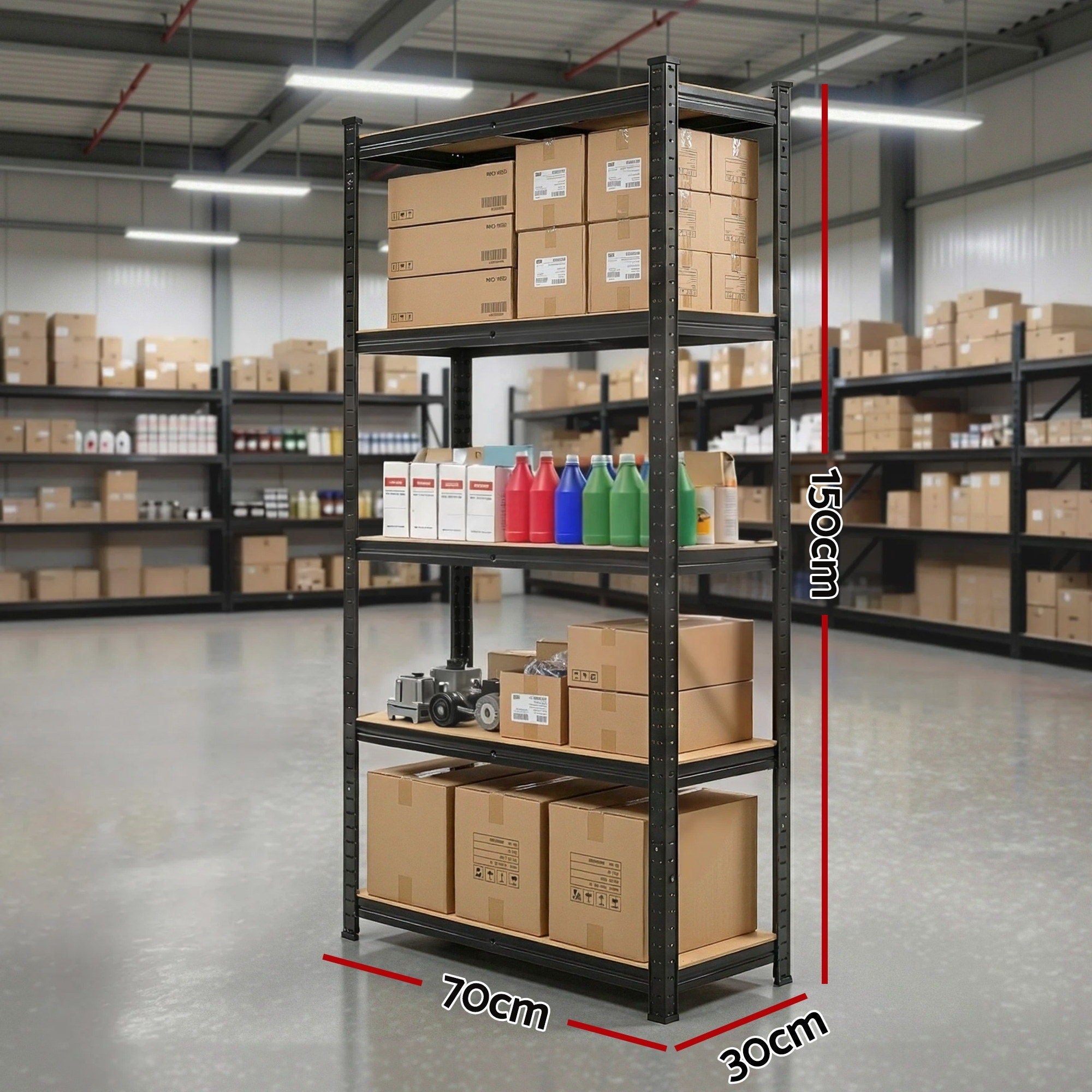 Garage Shelving 1.5X0.7m Warehouse Shelves Storage Rack Pallet Racking - Tools > Tools Storage > Wall Storage Racks - Rivercity House & Home Co. (ABN 18 642 972 209) - Affordable Modern Furniture Australia