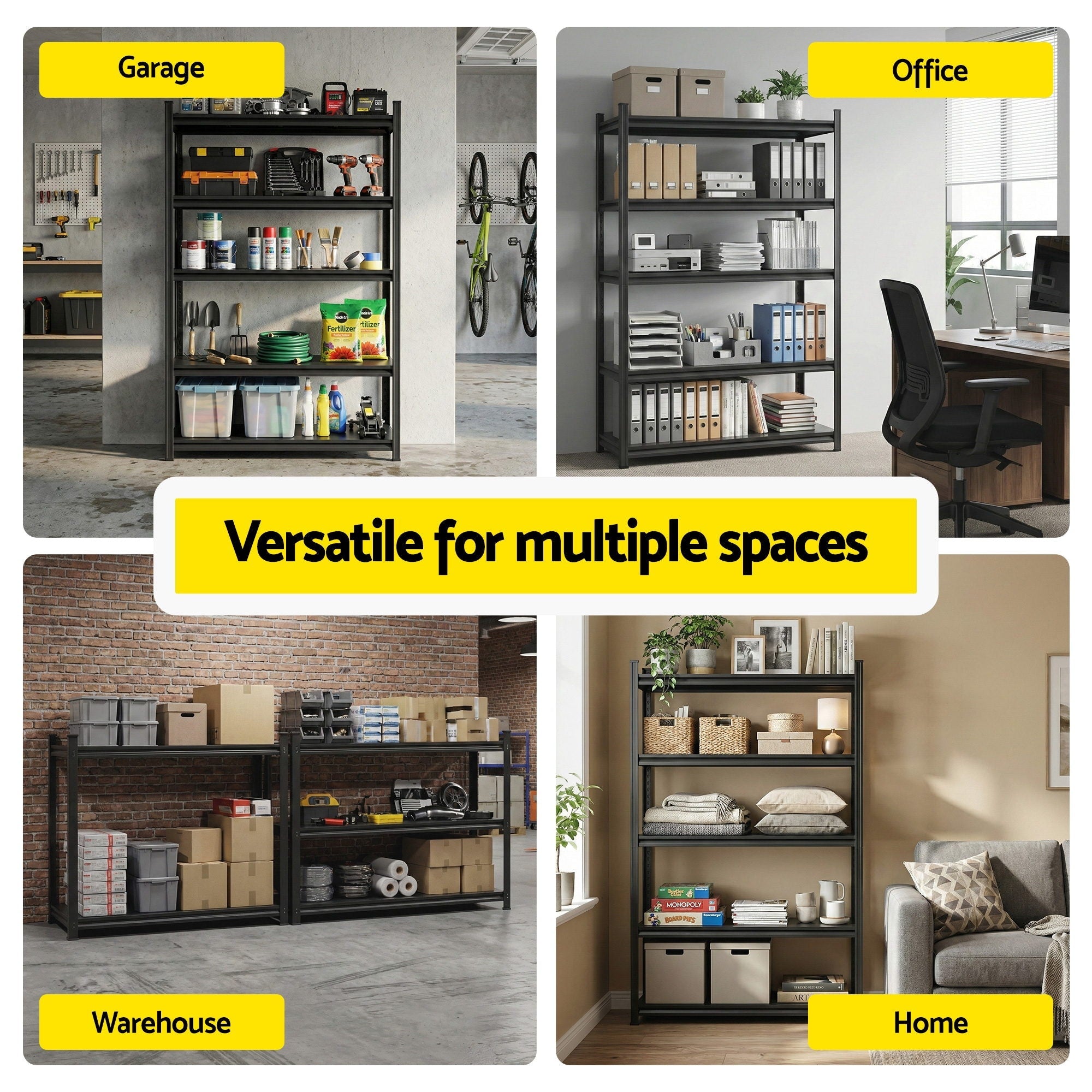 Garage Shelving 1.8X1.2m Warehouse Rack Storage Shelves Workshop Racks Steel - Tools > Tools Storage > Wall Storage Racks - Rivercity House & Home Co. (ABN 18 642 972 209) - Affordable Modern Furniture Australia