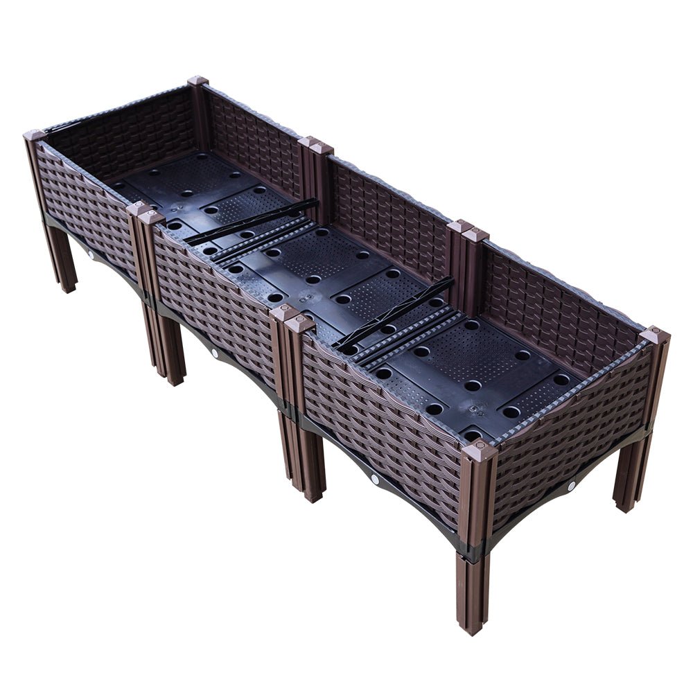 Garden Bed 120x40x36cm PP Planter Box Raised Container Growing Herb - Home & Garden > Greenhouses > Greenhouses & Accessories - Rivercity House & Home Co. (ABN 18 642 972 209) - Affordable Modern Furniture Australia