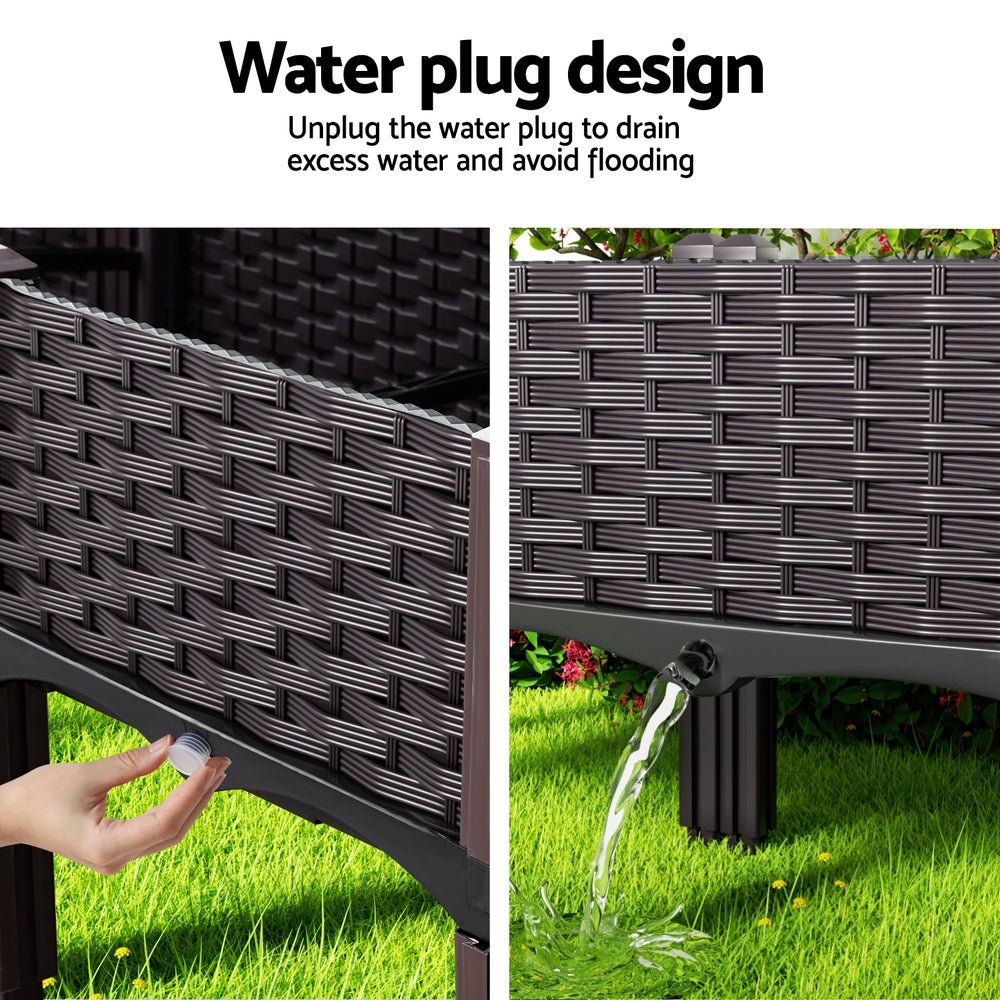 Garden Bed 120x40x36cm PP Planter Box Raised Container Growing Herb - Home & Garden > Greenhouses > Greenhouses & Accessories - Rivercity House & Home Co. (ABN 18 642 972 209) - Affordable Modern Furniture Australia