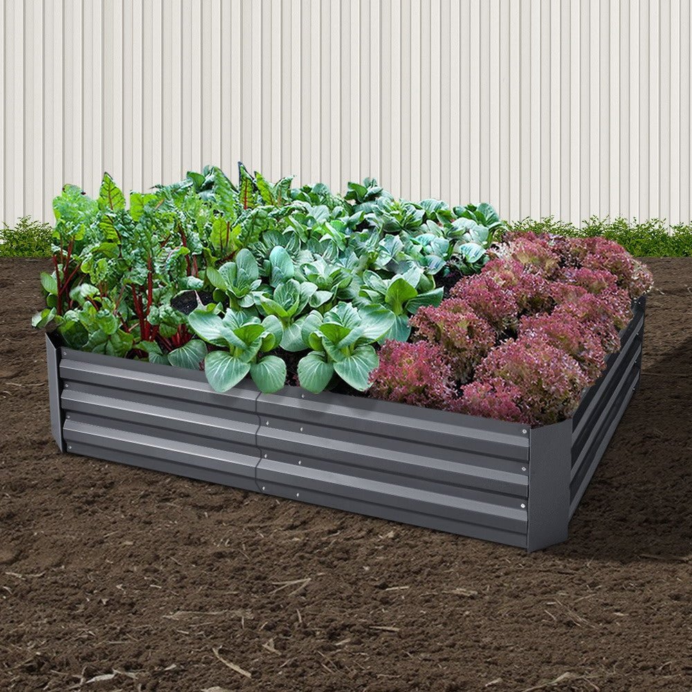 Garden Bed 150x90cm Planter Box Raised Container Galvanised Steel - Home & Garden > Garden Beds > Garden Beds & Planters - Rivercity House & Home Co. (ABN 18 642 972 209) - Affordable Modern Furniture Australia