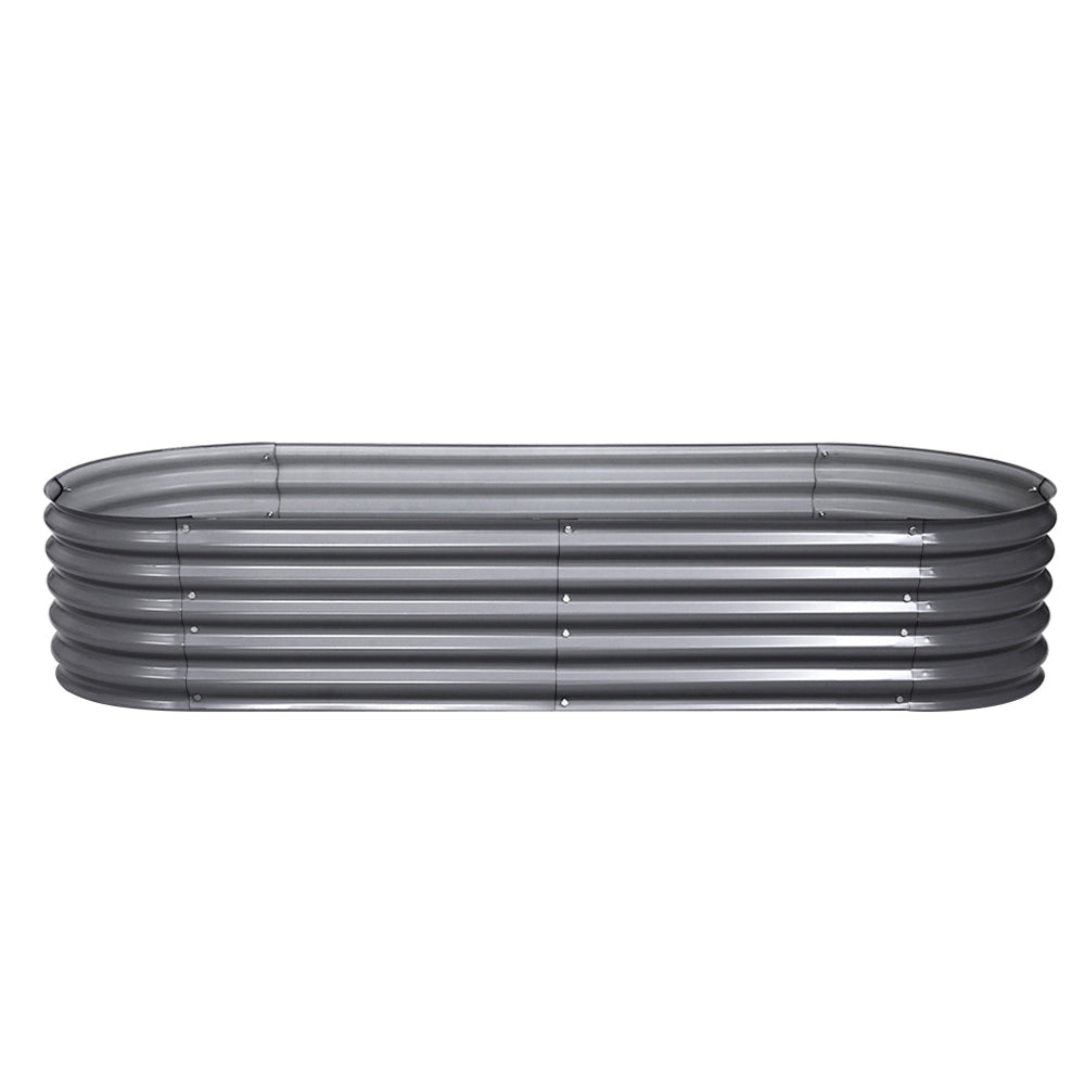 Garden Bed 160X80X42cm Oval Planter Box Raised Container Galvanised - Home & Garden > Garden Beds > Garden Beds & Planters - Rivercity House & Home Co. (ABN 18 642 972 209) - Affordable Modern Furniture Australia