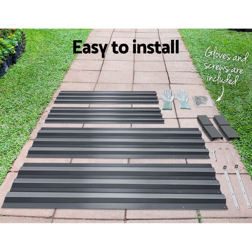 Garden Bed 210x90cm Planter Box Raised Container Galvanised Steel - Home & Garden > Garden Beds > Garden Beds & Planters - Rivercity House & Home Co. (ABN 18 642 972 209) - Affordable Modern Furniture Australia