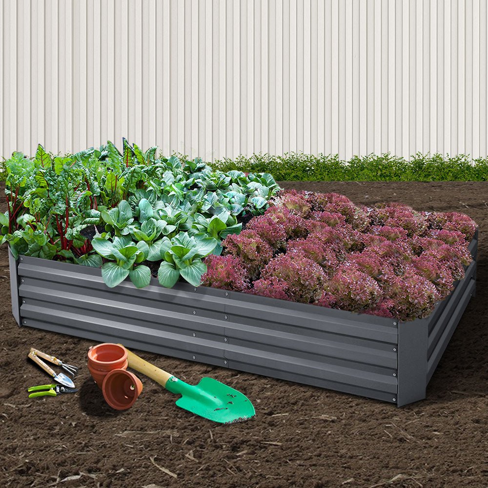 Garden Bed 210x90cm Planter Box Raised Container Galvanised Steel - Home & Garden > Garden Beds > Garden Beds & Planters - Rivercity House & Home Co. (ABN 18 642 972 209) - Affordable Modern Furniture Australia