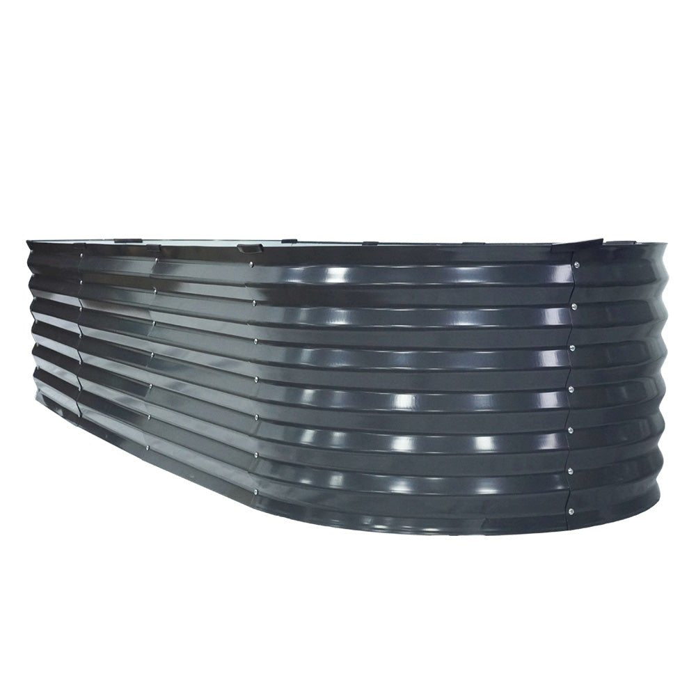 Garden Bed 240X80X42cm Oval Planter Box Raised Container Galvanised - Home & Garden > Garden Beds > Garden Beds & Planters - Rivercity House & Home Co. (ABN 18 642 972 209) - Affordable Modern Furniture Australia