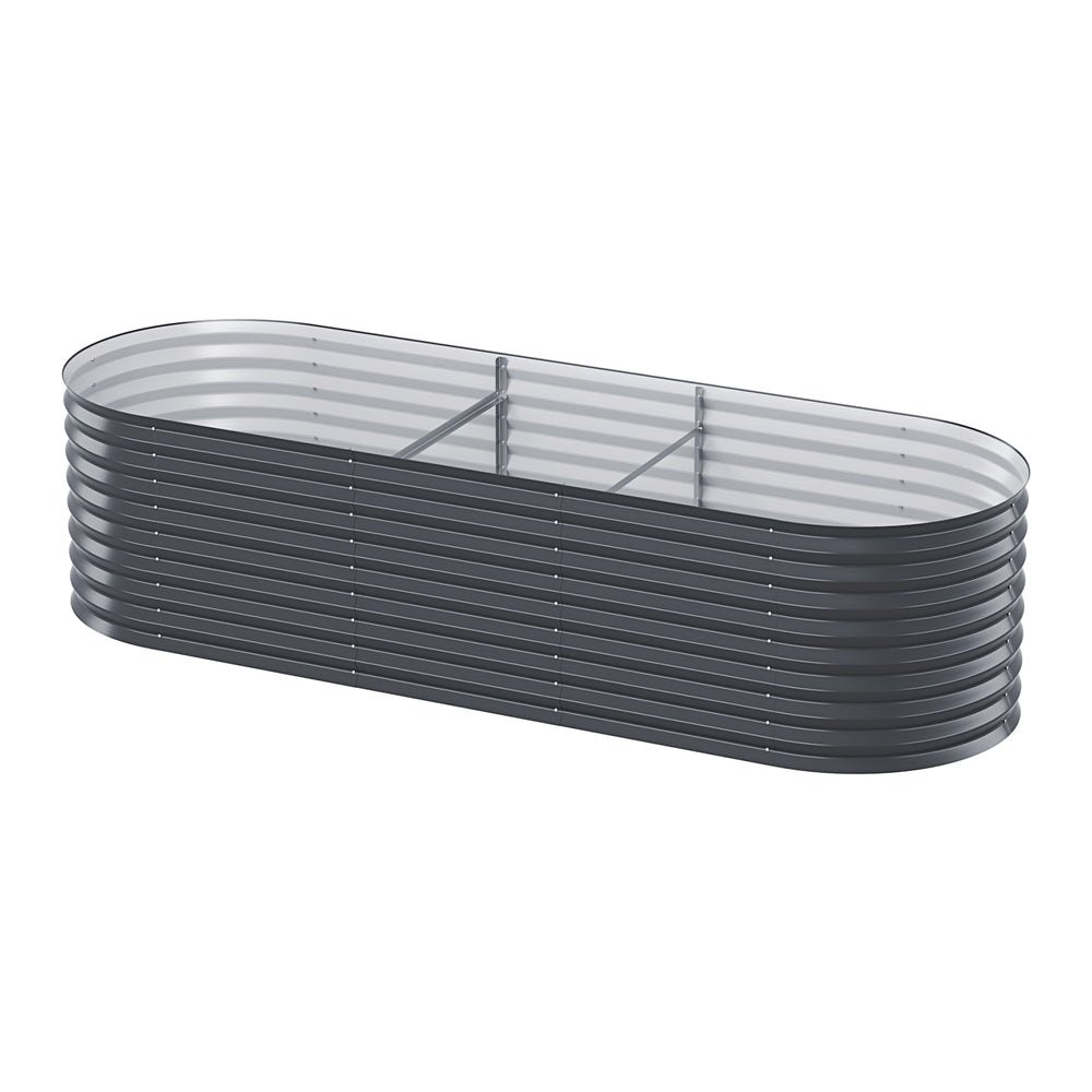 Garden Bed 240X80X56cm Oval Planter Box - Home & Garden > Greenhouses > Greenhouses & Accessories - Rivercity House & Home Co. (ABN 18 642 972 209) - Affordable Modern Furniture Australia