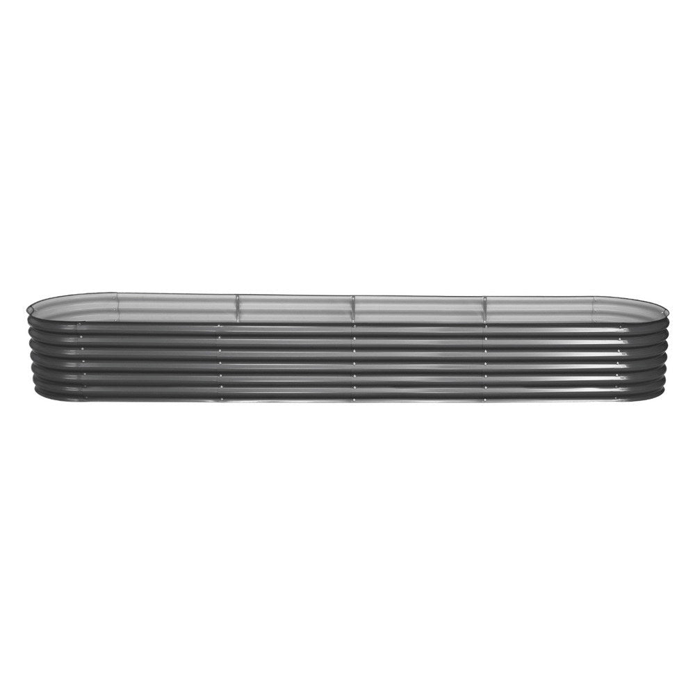 Garden Bed 320X80X42cm Oval Planter Box Raised Container Galvanised - Home & Garden > Garden Beds > Garden Beds & Planters - Rivercity House & Home Co. (ABN 18 642 972 209) - Affordable Modern Furniture Australia