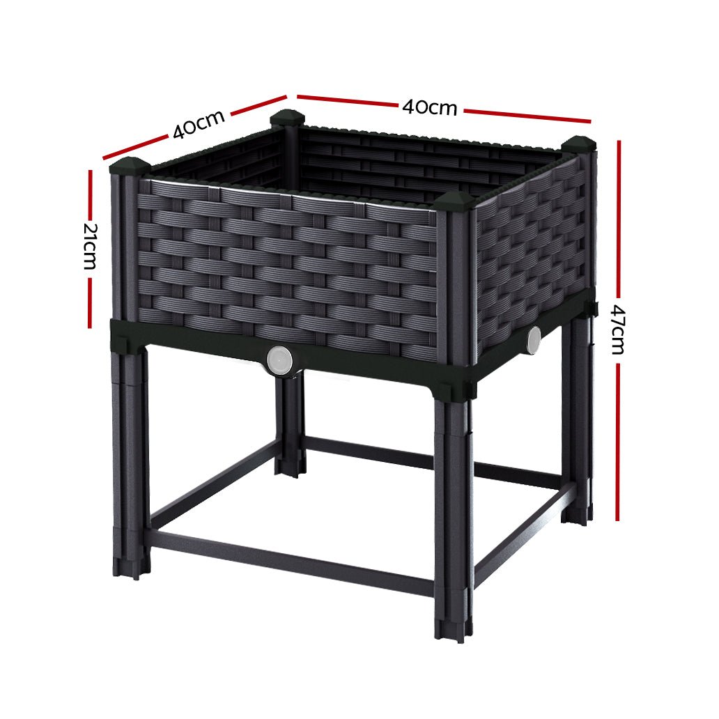 Garden Bed 40x40x23cm PP Planter Box Raised Container Growing Herb - Home & Garden > Greenhouses > Greenhouses & Accessories - Rivercity House & Home Co. (ABN 18 642 972 209) - Affordable Modern Furniture Australia