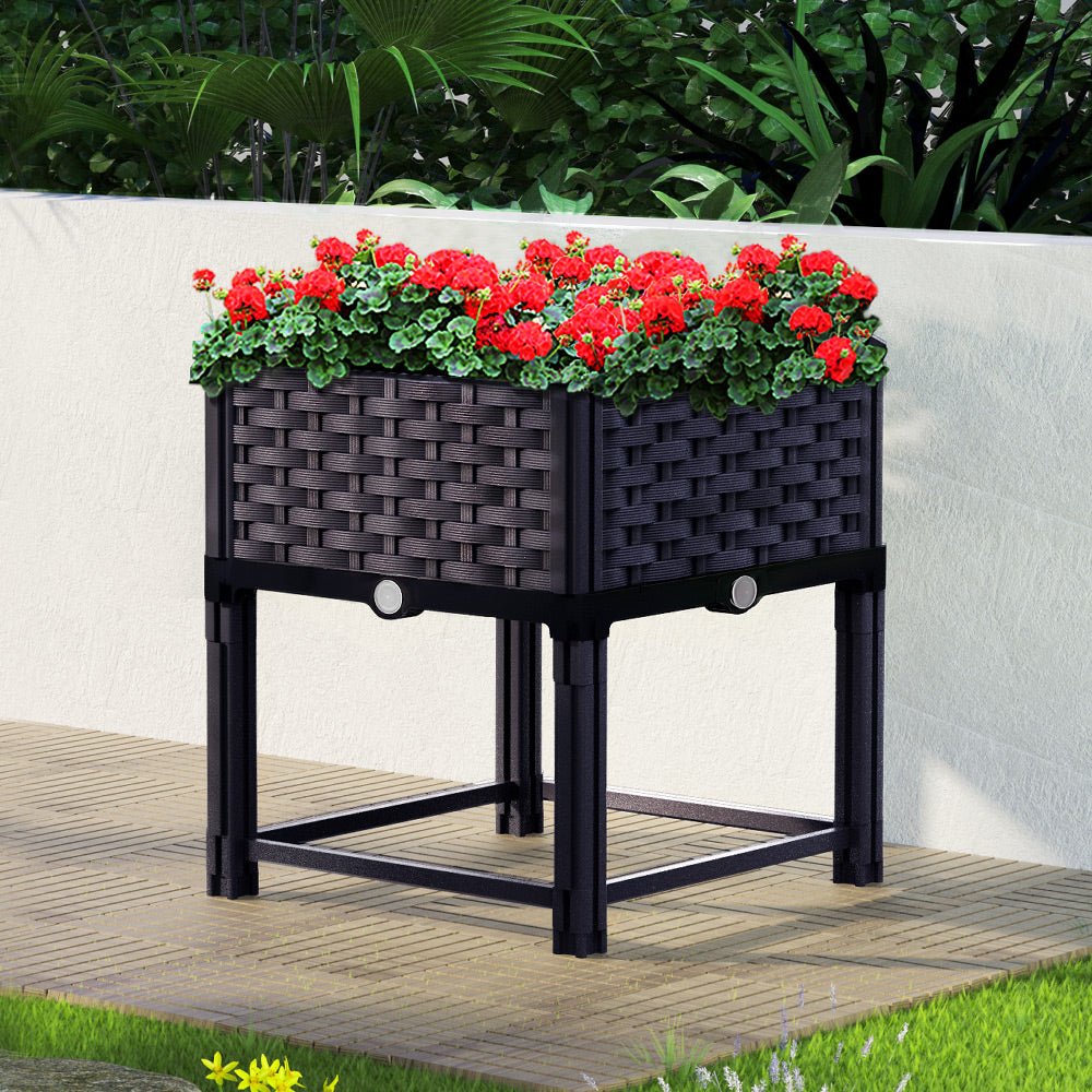 Garden Bed 40x40x23cm PP Planter Box Raised Container Growing Herb - Home & Garden > Greenhouses > Greenhouses & Accessories - Rivercity House & Home Co. (ABN 18 642 972 209) - Affordable Modern Furniture Australia