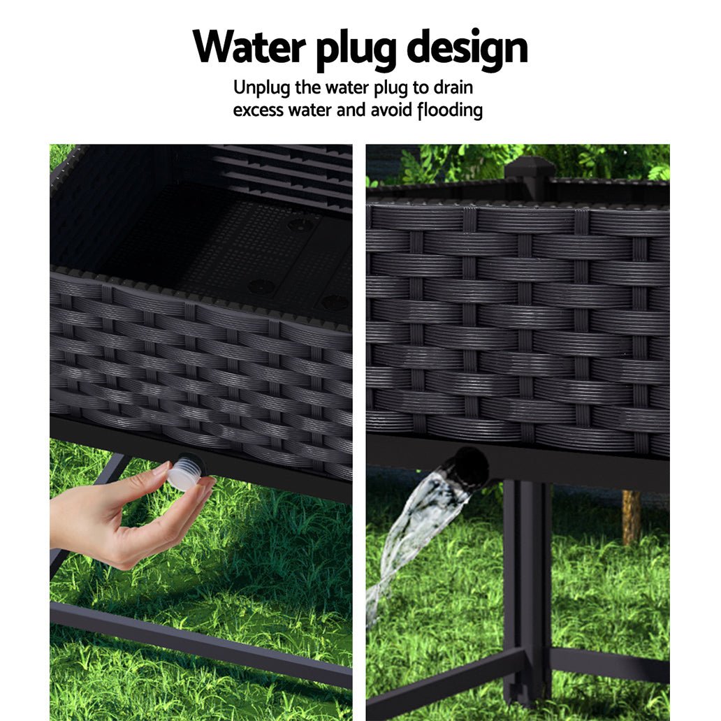 Garden Bed 40x40x23cm PP Planter Box Raised Container Growing Herb - Home & Garden > Greenhouses > Greenhouses & Accessories - Rivercity House & Home Co. (ABN 18 642 972 209) - Affordable Modern Furniture Australia