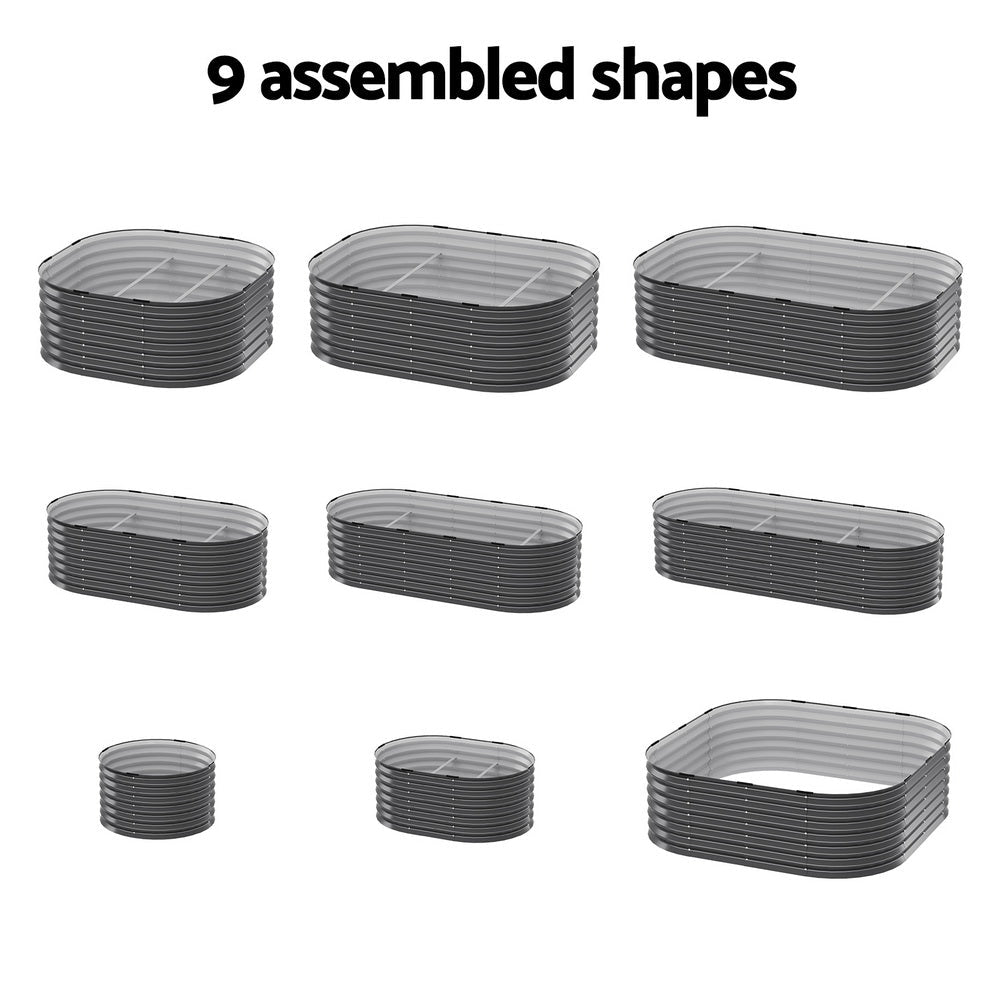 Garden Bed 9 In 1 Modular Planter Box Raised Container Galvanised - Home & Garden > Garden Beds > Garden Beds & Planters - Rivercity House & Home Co. (ABN 18 642 972 209) - Affordable Modern Furniture Australia