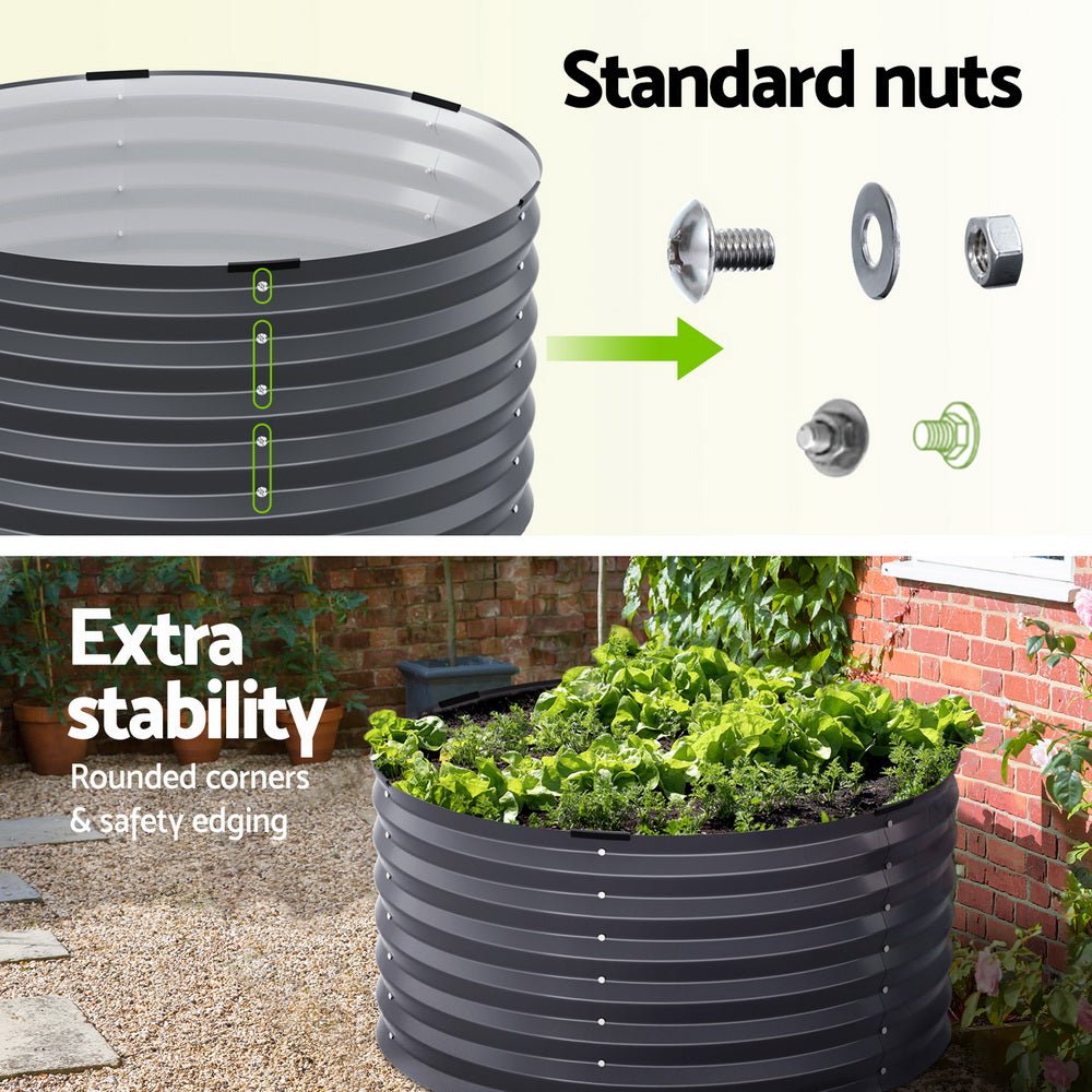 Garden Bed 90X45cm Planter Box Raised Container Galvanised Steel - Home & Garden > Garden Beds > Garden Beds & Planters - Rivercity House & Home Co. (ABN 18 642 972 209) - Affordable Modern Furniture Australia