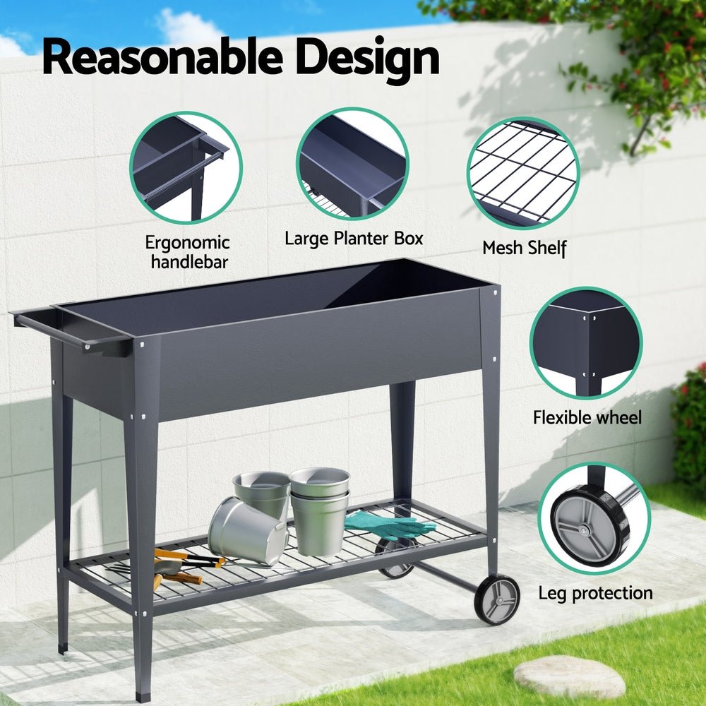 Garden Bed Elevated 100X40X80cm Planter Box Raised Container Herb - Home & Garden > Garden Beds > Garden Beds & Planters - Rivercity House & Home Co. (ABN 18 642 972 209) - Affordable Modern Furniture Australia