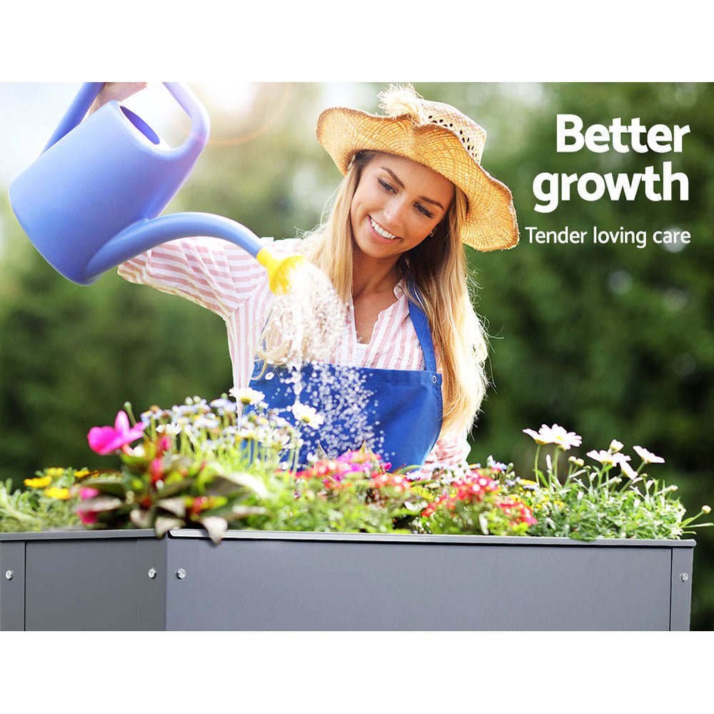 Garden Bed Elevated 100X80X30cm Planter Box Container Galvanised - Home & Garden > Garden Beds > Garden Beds & Planters - Rivercity House & Home Co. (ABN 18 642 972 209) - Affordable Modern Furniture Australia