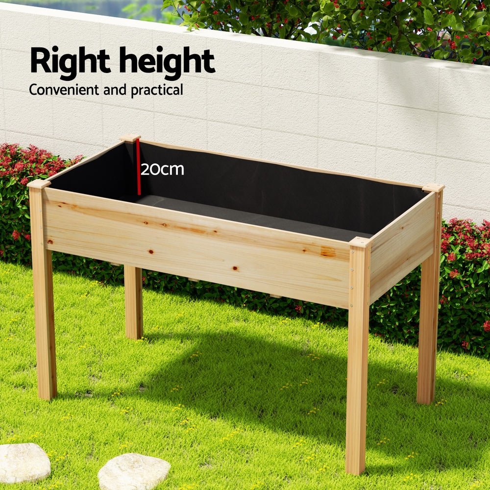Garden Bed Elevated 120x60x80cm Wooden Planter Box Raised Container - Home & Garden > Garden Beds > Garden Beds & Planters - Rivercity House & Home Co. (ABN 18 642 972 209) - Affordable Modern Furniture Australia