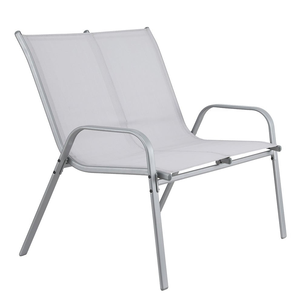 Garden Bench Seat Steel Outdoor Patio Park Lounge Backyard Chair Grey - Furniture > Outdoor > Outdoor Chairs - Rivercity House & Home Co. (ABN 18 642 972 209) - Affordable Modern Furniture Australia