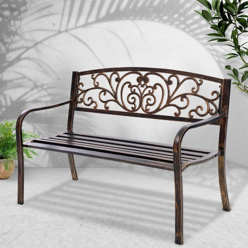 Garden Bench Seat Vintage Bronze - Rivercity House & Home Co. (ABN 18 642 972 209) - Affordable Modern Furniture Australia