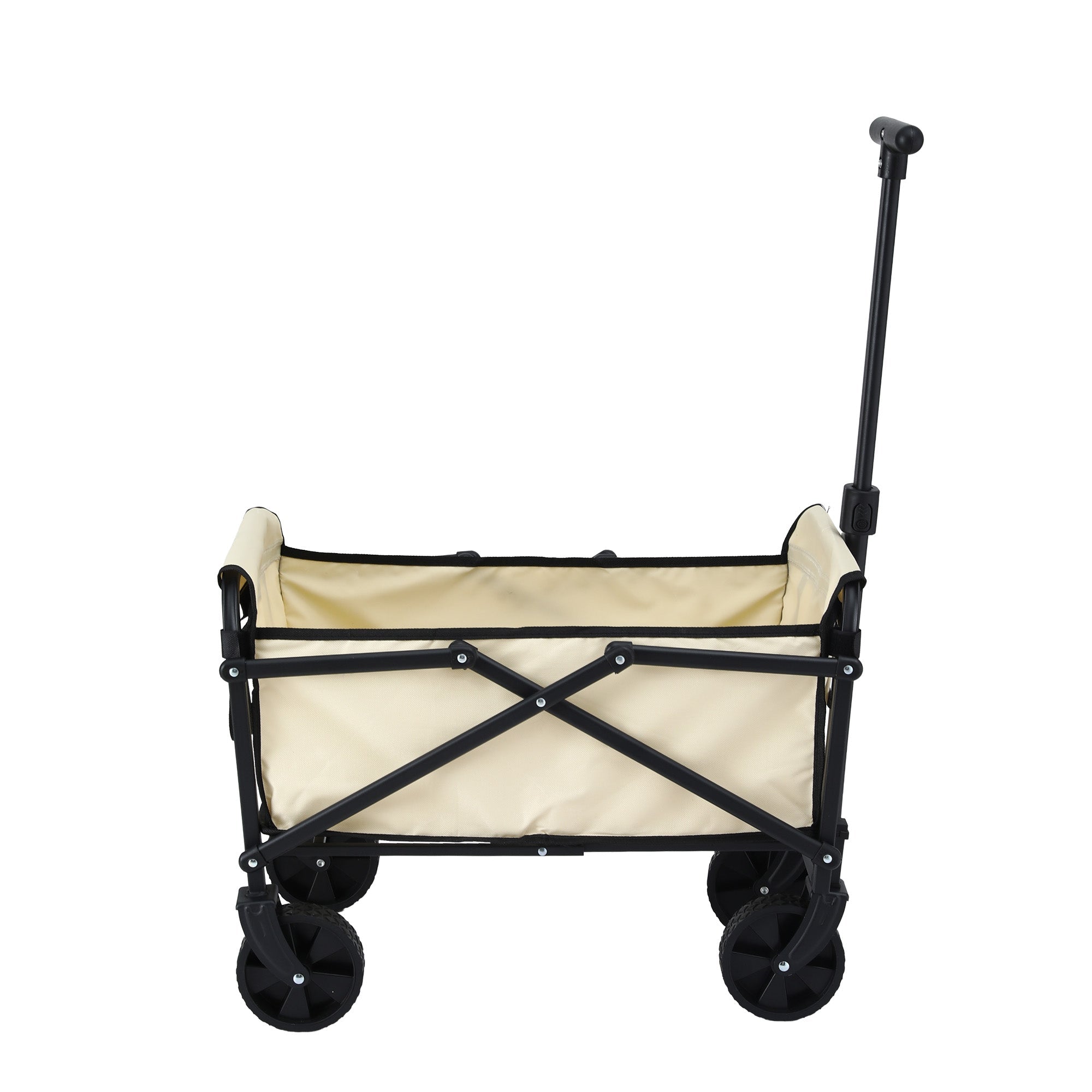 Garden Cart Folding Trolley Camping Wagon Barrow Outdoor Beach Beige - Home & Garden > Garden Tools > Spreaders & Wheelbarrows - Rivercity House & Home Co. (ABN 18 642 972 209) - Affordable Modern Furniture Australia