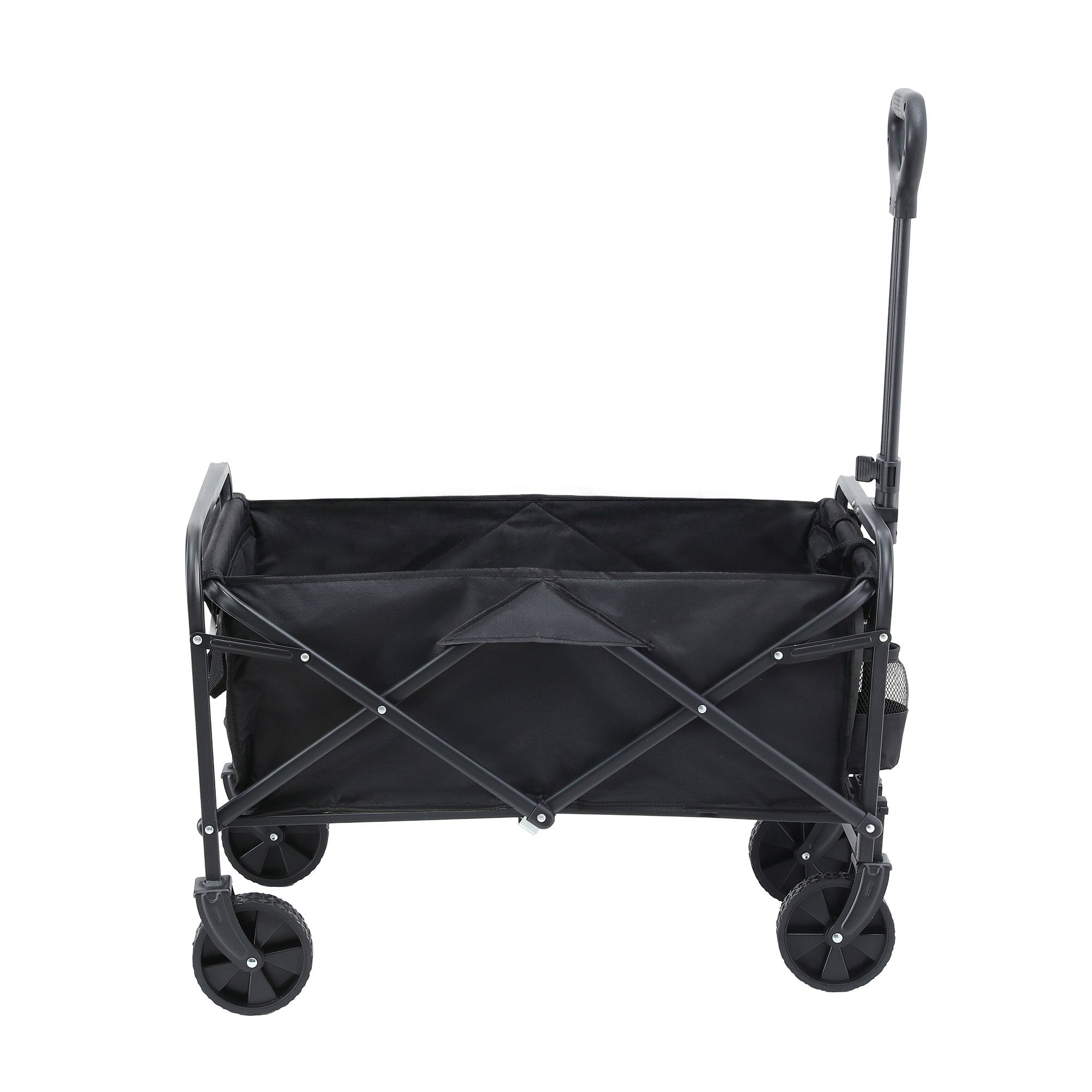 Garden Cart Folding Trolley Camping Wagon Barrow Outdoor Beach Black - Home & Garden > Garden Tools > Spreaders & Wheelbarrows - Rivercity House & Home Co. (ABN 18 642 972 209) - Affordable Modern Furniture Australia