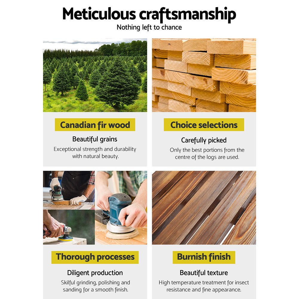 Garden Decor Plant Stand Outdoor Ornament Wooden Wagon Wheel 80cm - Home & Garden > Decor > Garden Ornaments - Rivercity House & Home Co. (ABN 18 642 972 209) - Affordable Modern Furniture Australia