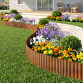 Garden Edging 10ft Metal Flexible Garden Border Corrugated Steel Lawn Edging Rust