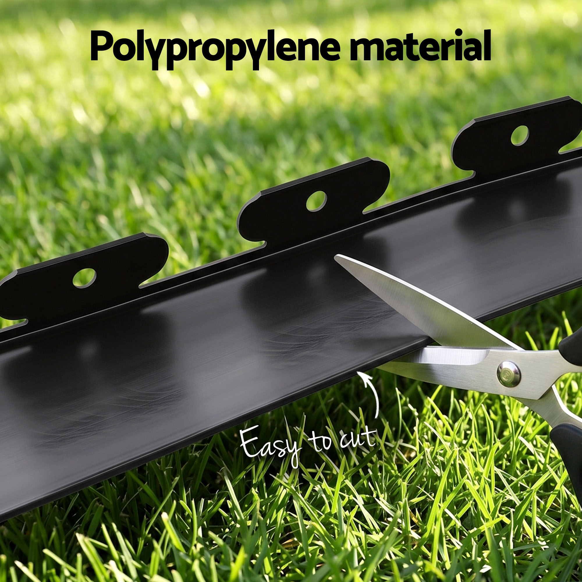 Garden Edging 33ft 30pcs Flexible Garden Border Plastic Lawn Edging Black - Home & Garden > Garden Tools > Gardening Accessories - Rivercity House & Home Co. (ABN 18 642 972 209) - Affordable Modern Furniture Australia