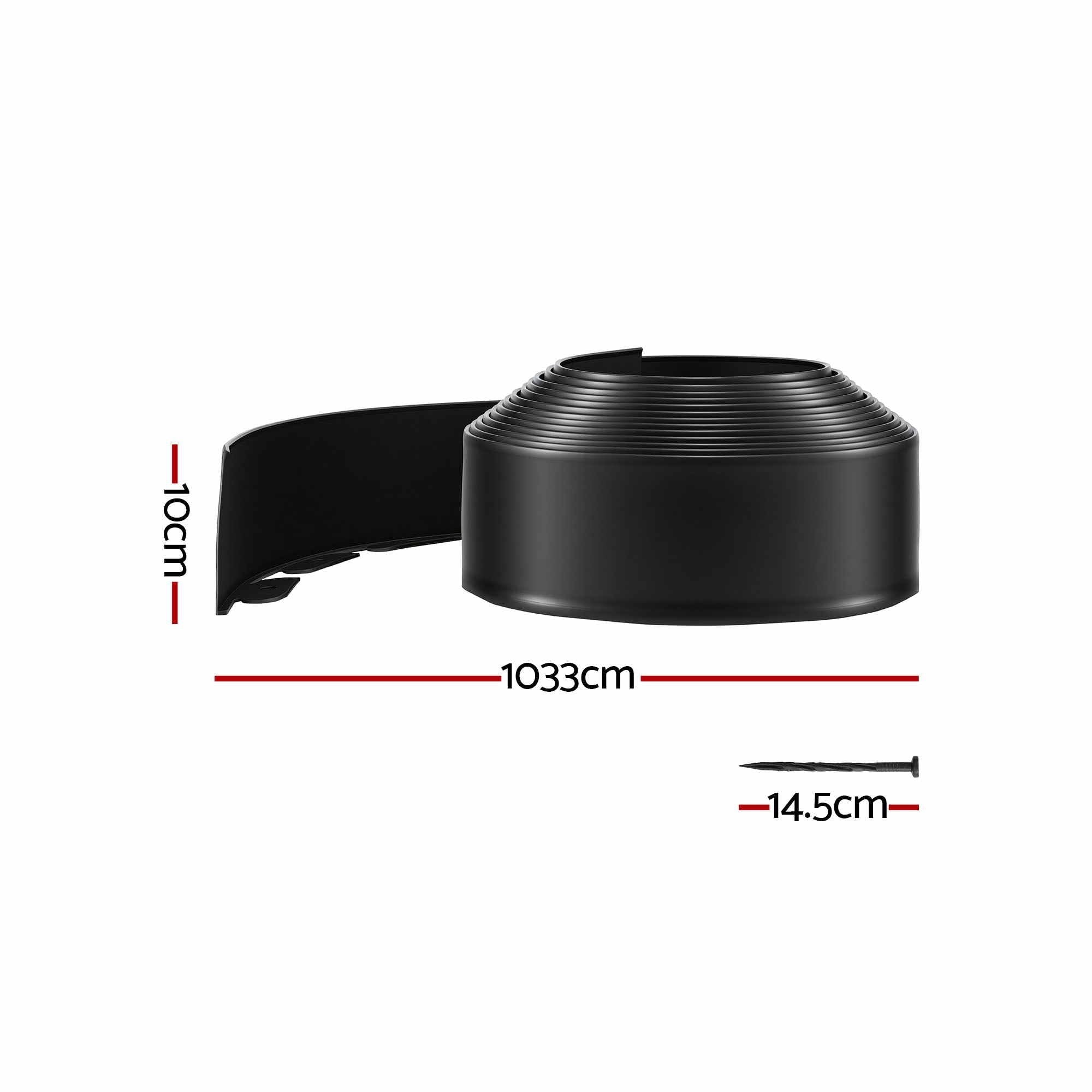 Garden Edging 33ft 30pcs Flexible Garden Border Plastic Lawn Edging Black - Home & Garden > Garden Tools > Gardening Accessories - Rivercity House & Home Co. (ABN 18 642 972 209) - Affordable Modern Furniture Australia