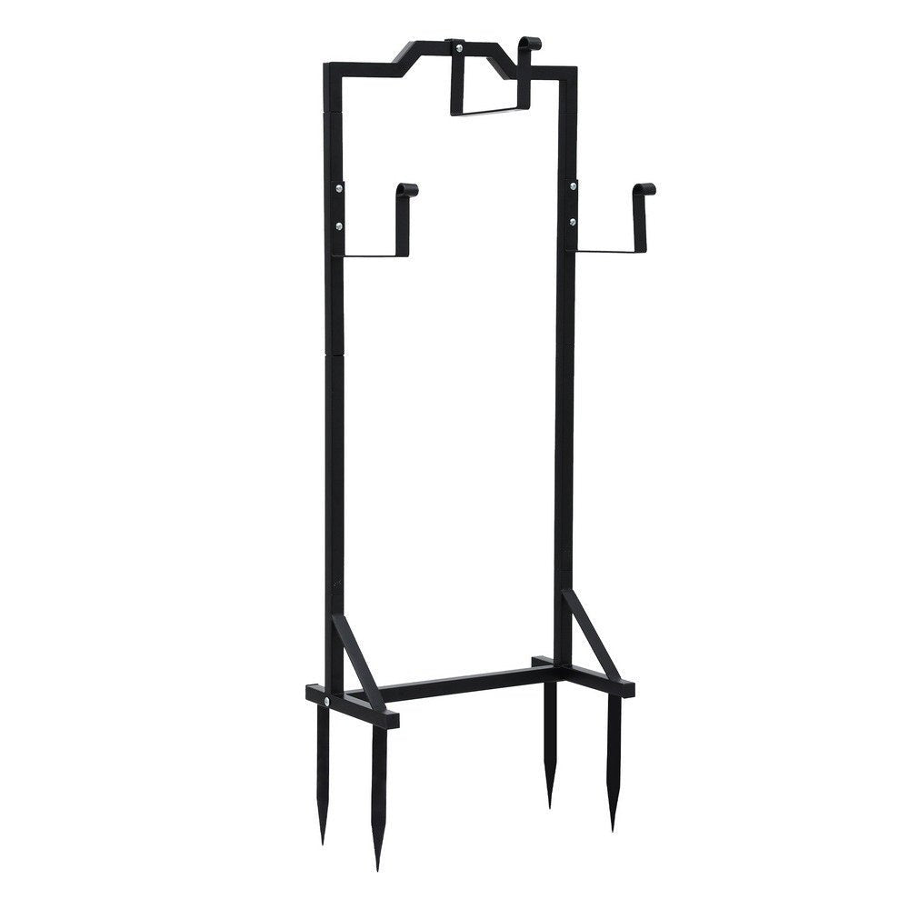 Garden Hose Holder Metal Portable Freestanding Hose Stand 4 Spikes Black - Home & Garden > Garden Tools > Garden Hoses - Rivercity House & Home Co. (ABN 18 642 972 209) - Affordable Modern Furniture Australia