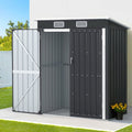 Garden Shed 1.62x1m Outdoor Storage Tool Workshop Shelter - Grey